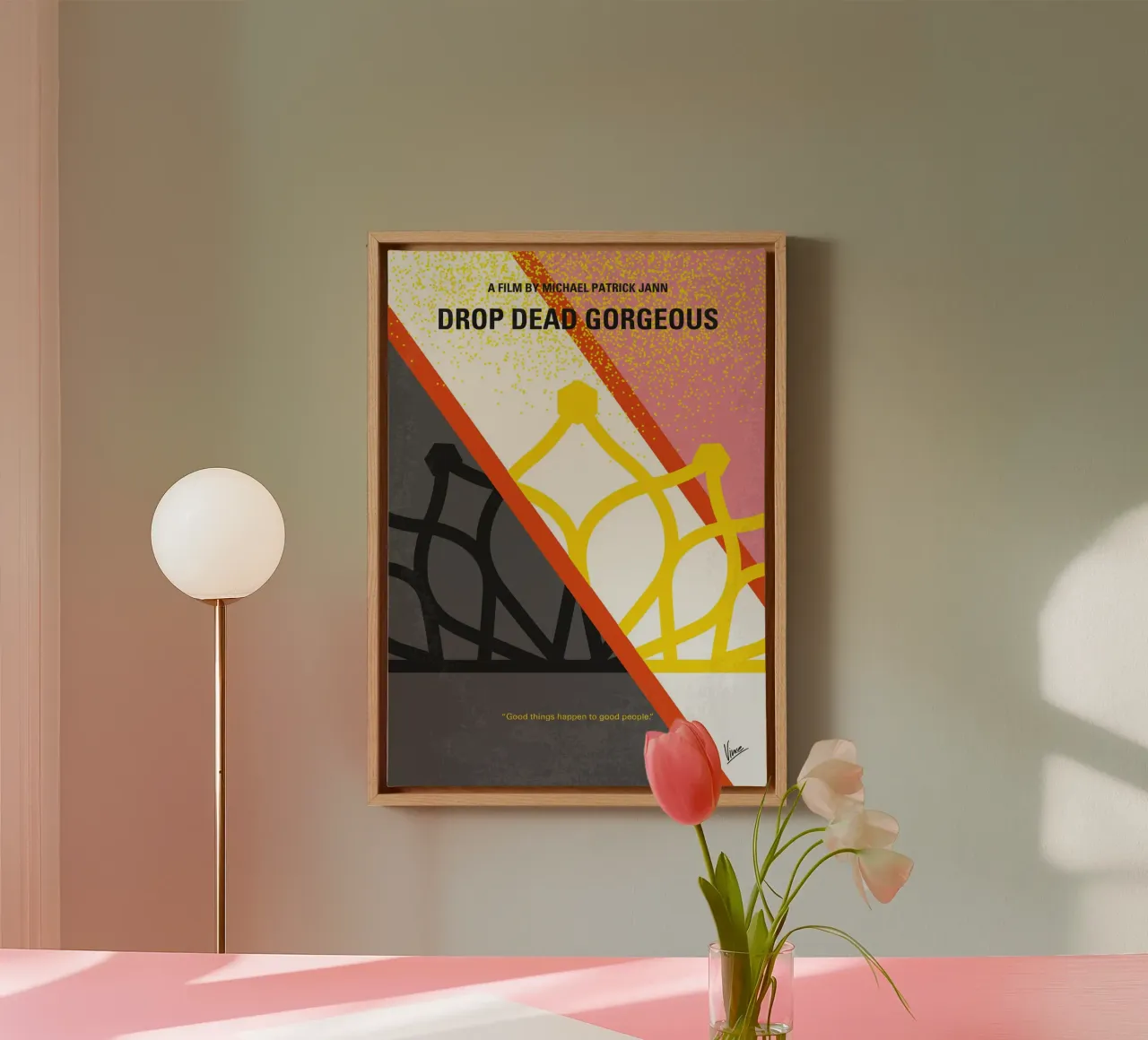 No1123 My Drop Dead Gorgeous minimal movie poster tela con Cornice a cassetta da Chungkong