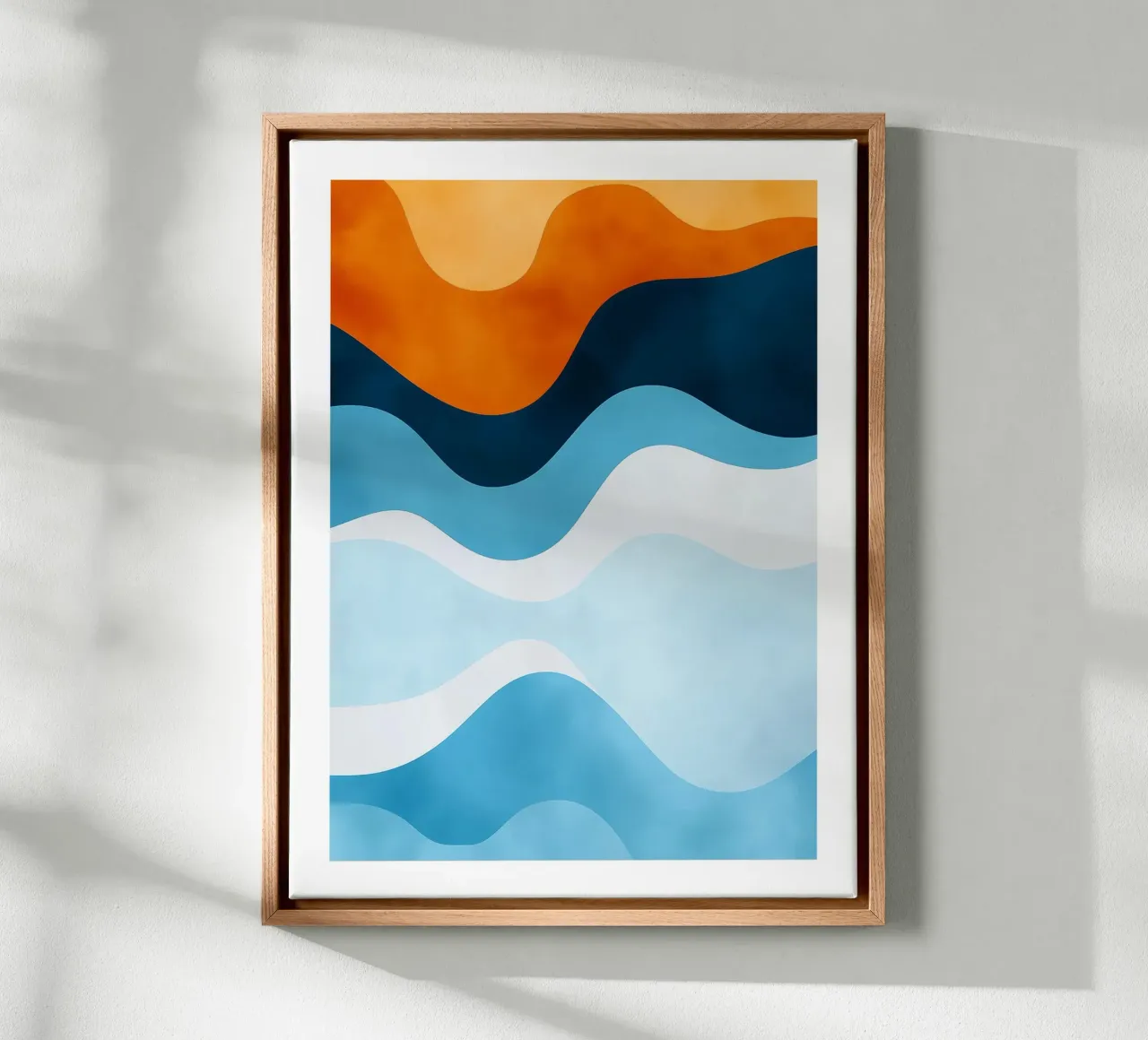 Abstracte golven canvas met Baklijst van DWA