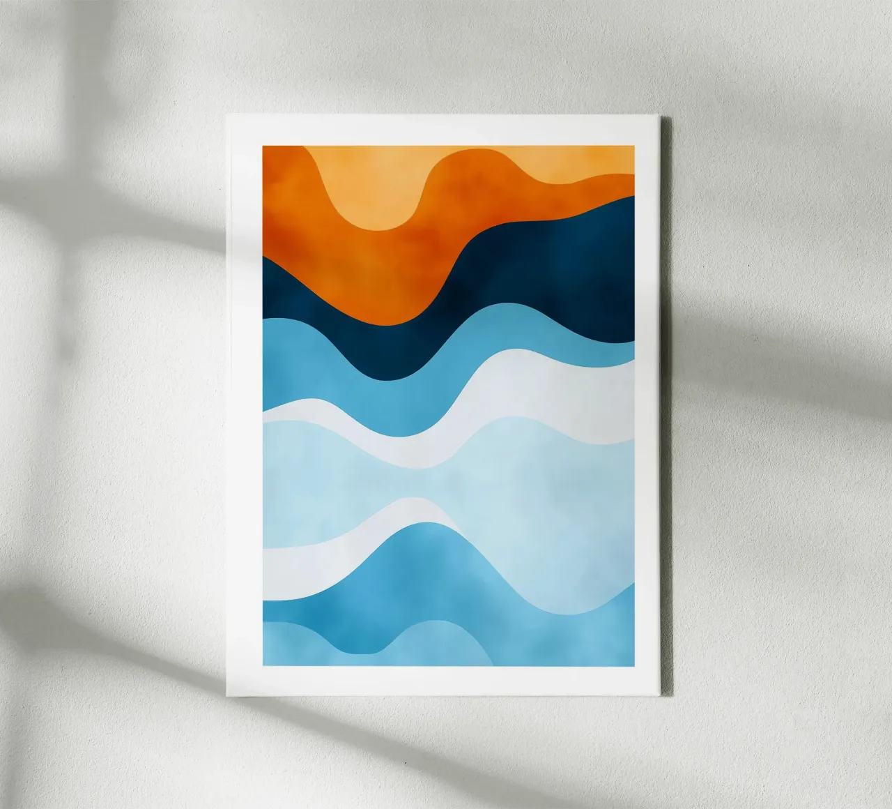 Abstracte golven canvas met Baklijst van DWA