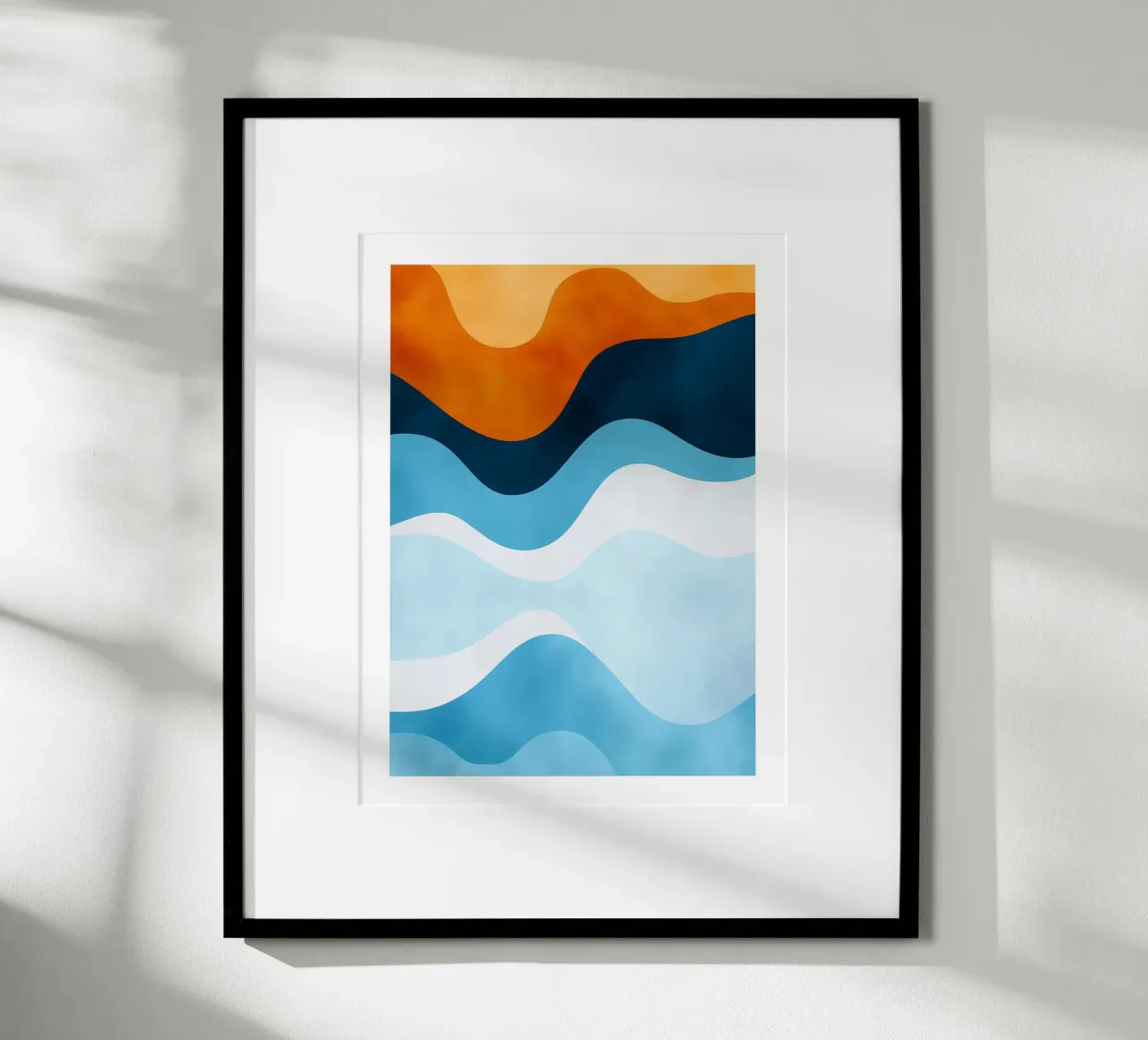 Onde astratte poster con telaio in alluminio da DWA