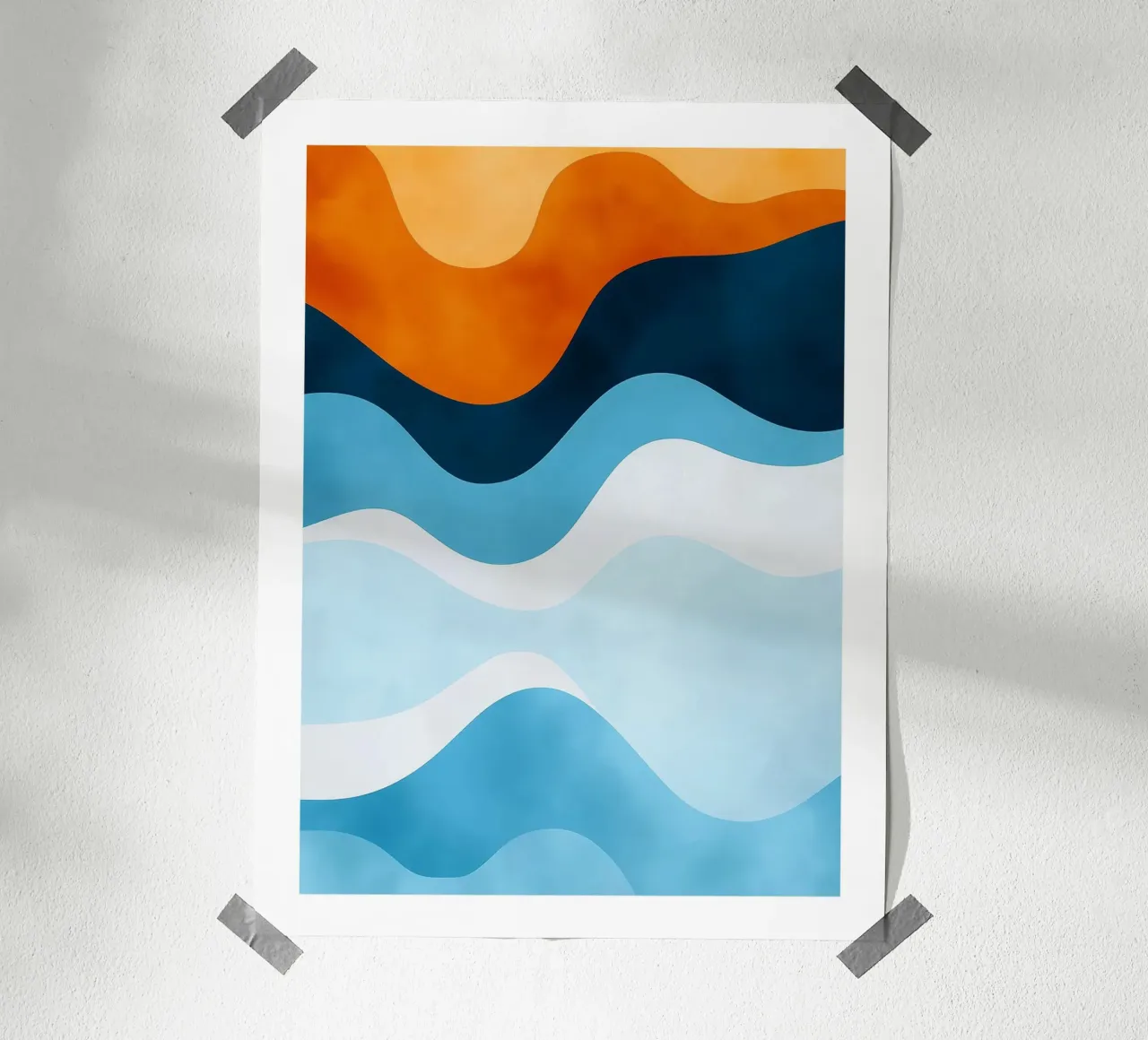 Onde astratte poster con telaio in alluminio da DWA