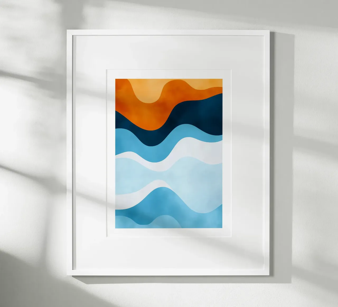 Onde astratte poster con telaio in alluminio da DWA
