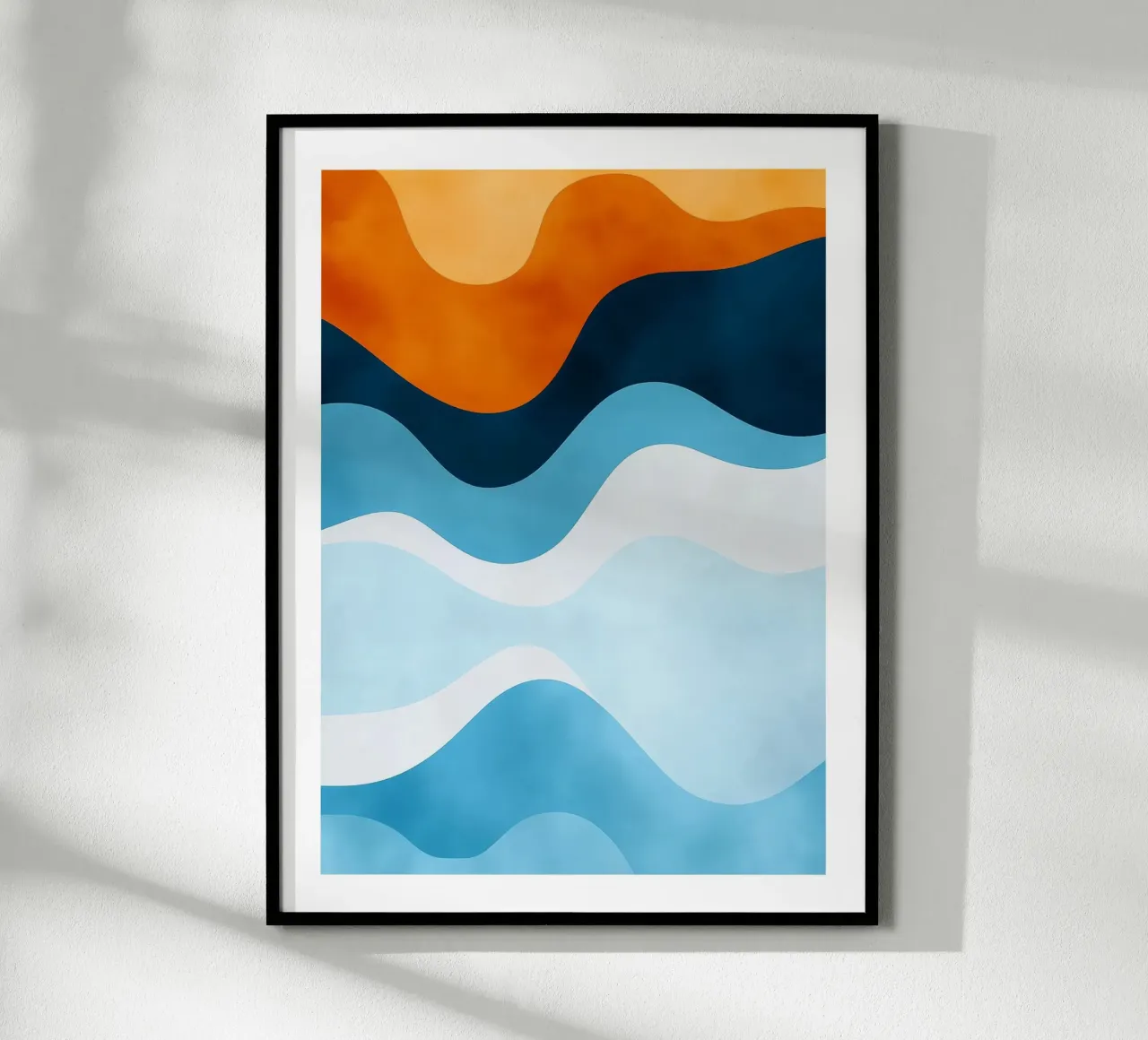 Onde astratte poster con telaio in alluminio da DWA