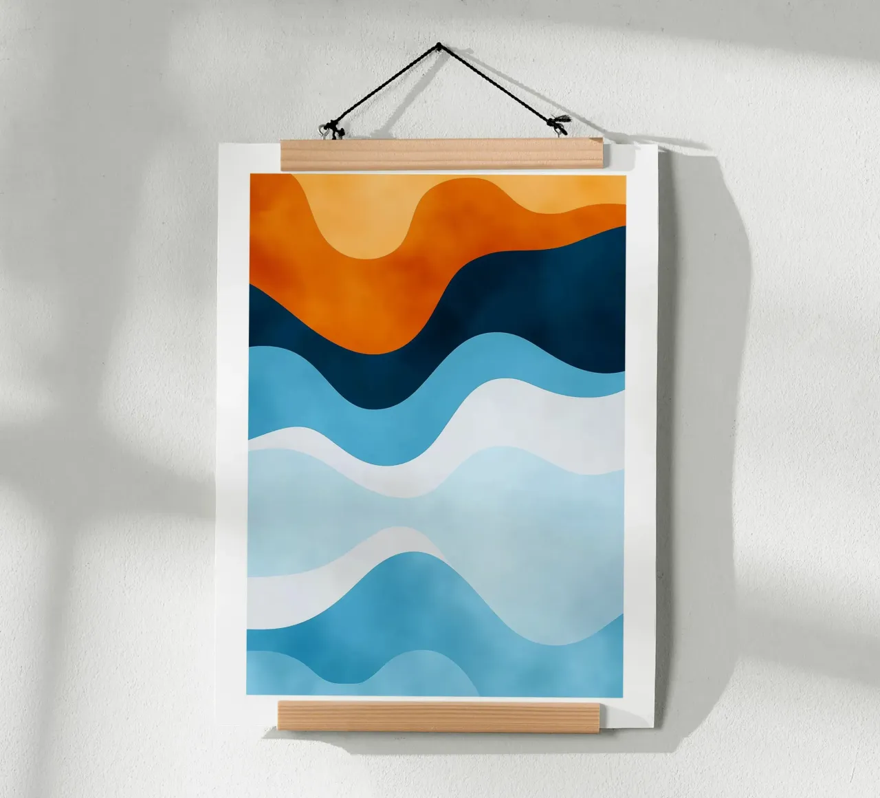 Onde astratte poster con telaio in alluminio da DWA