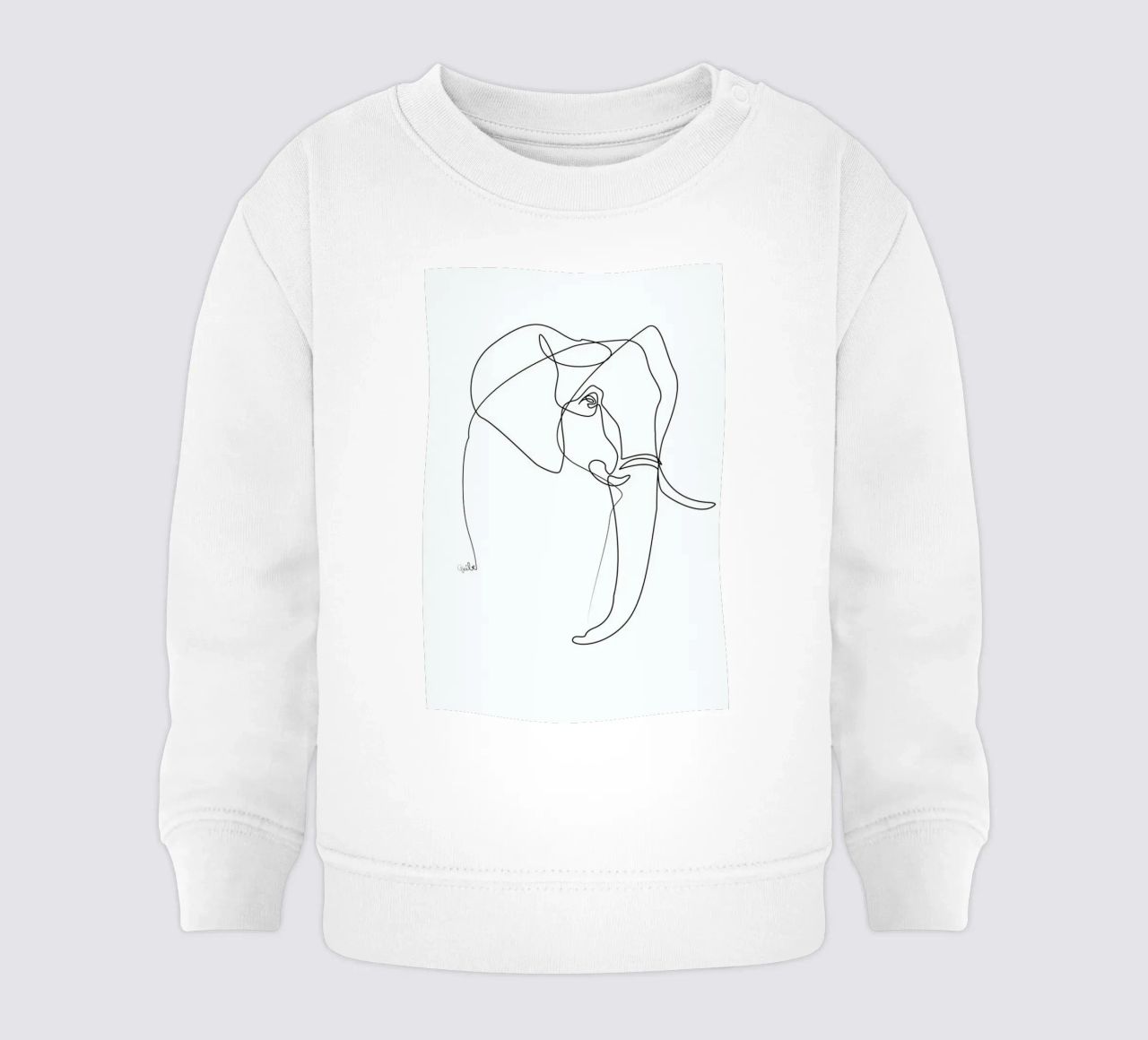 Elephant Line felpa neonato da Quibe