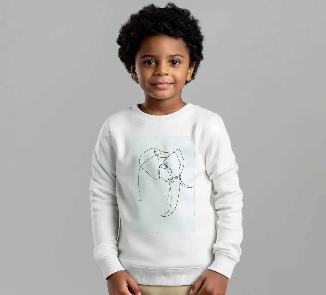 Elephant Line felpa bambino da Quibe