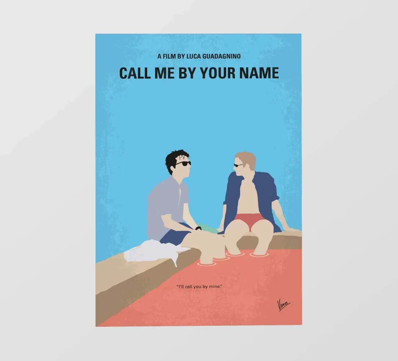 No1124 My Call Me by Your Name minimal movie poster pellicola backlit da Chungkong