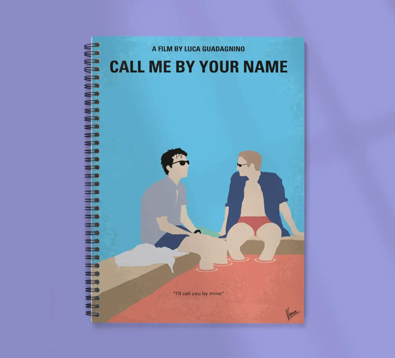 No1124 My Call Me by Your Name minimal movie poster diario ad anelli da Chungkong
