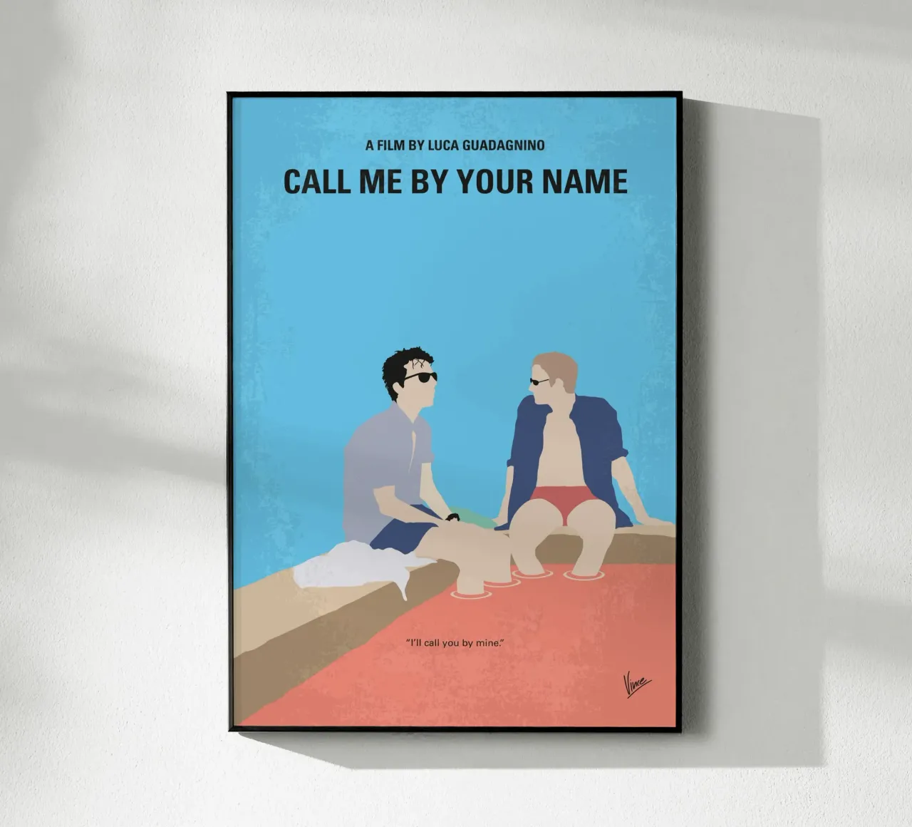 No1124 My Call Me by Your Name minimal movie poster plexiglass da Chungkong