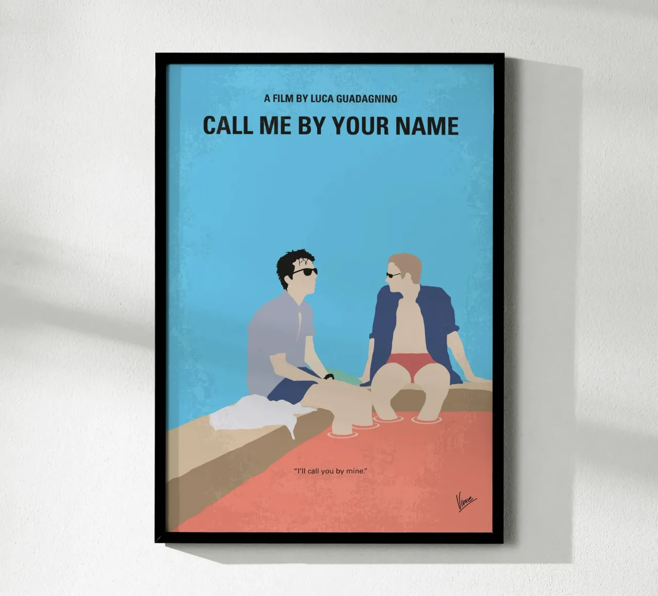 No1124 My Call Me by Your Name minimal movie poster carta hahnemühle da Chungkong