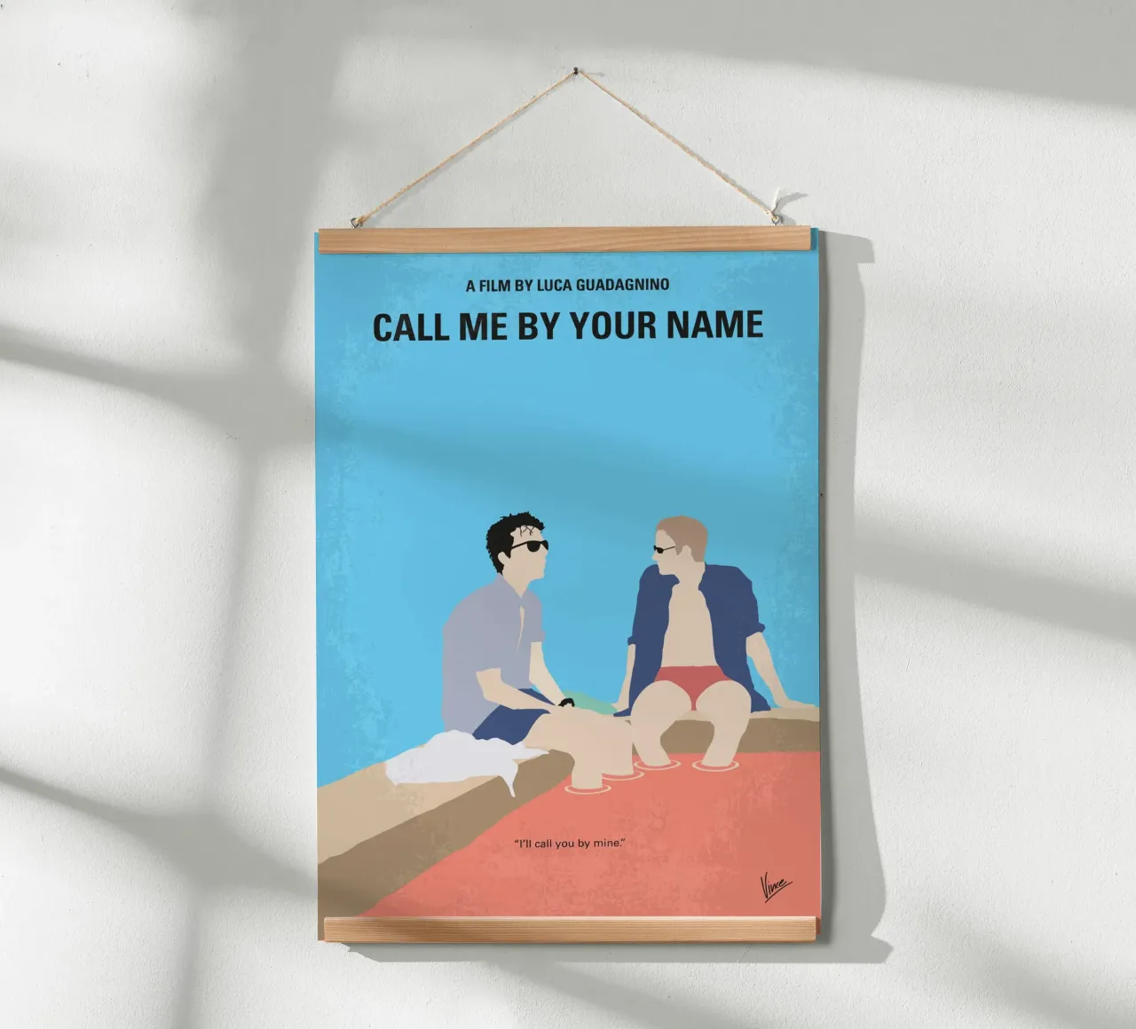 No1124 My Call Me by Your Name minimal movie poster carta hahnemühle da Chungkong