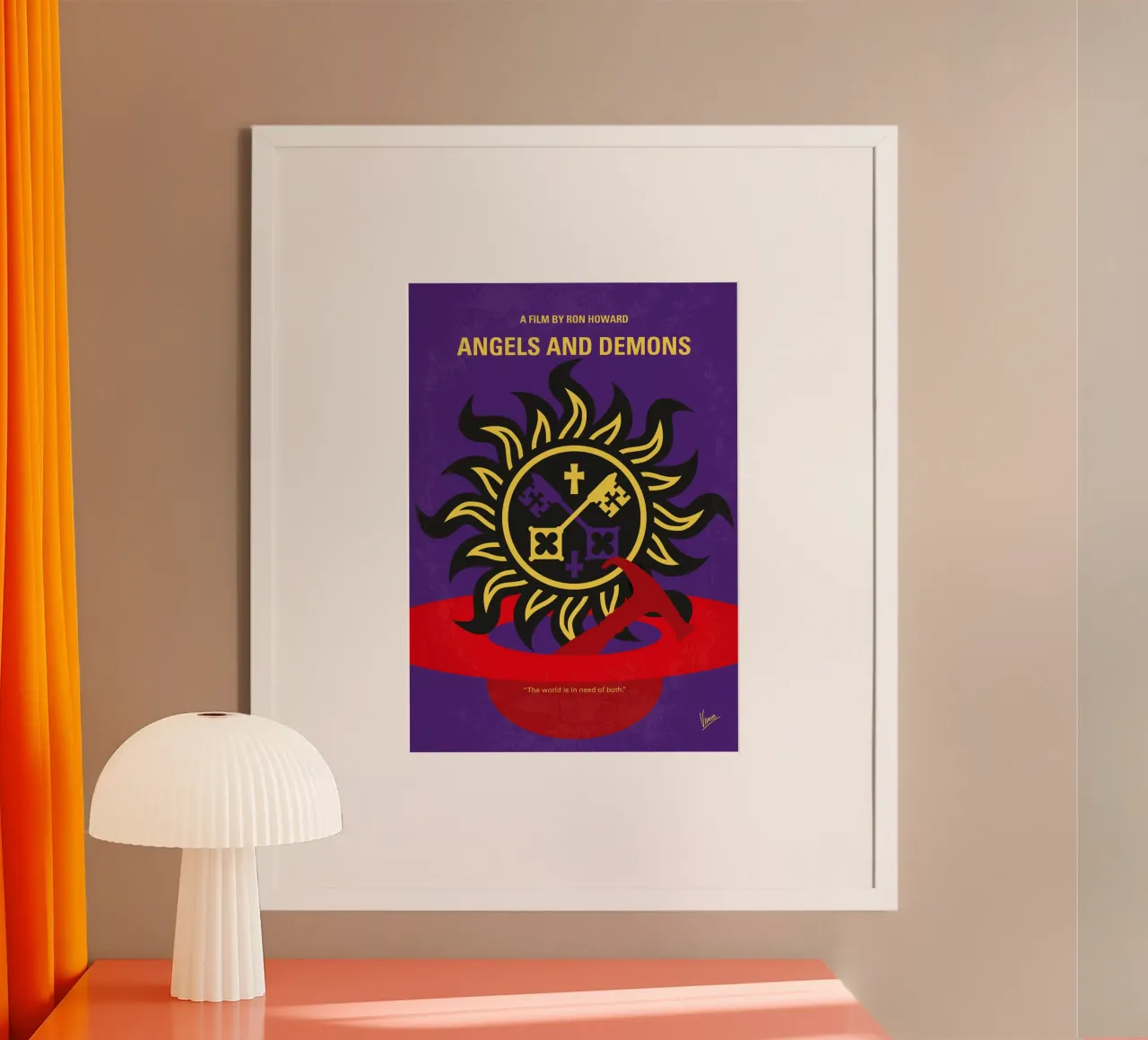 No1125 My Angels and demons minimal movie poster hahnemühle van Chungkong