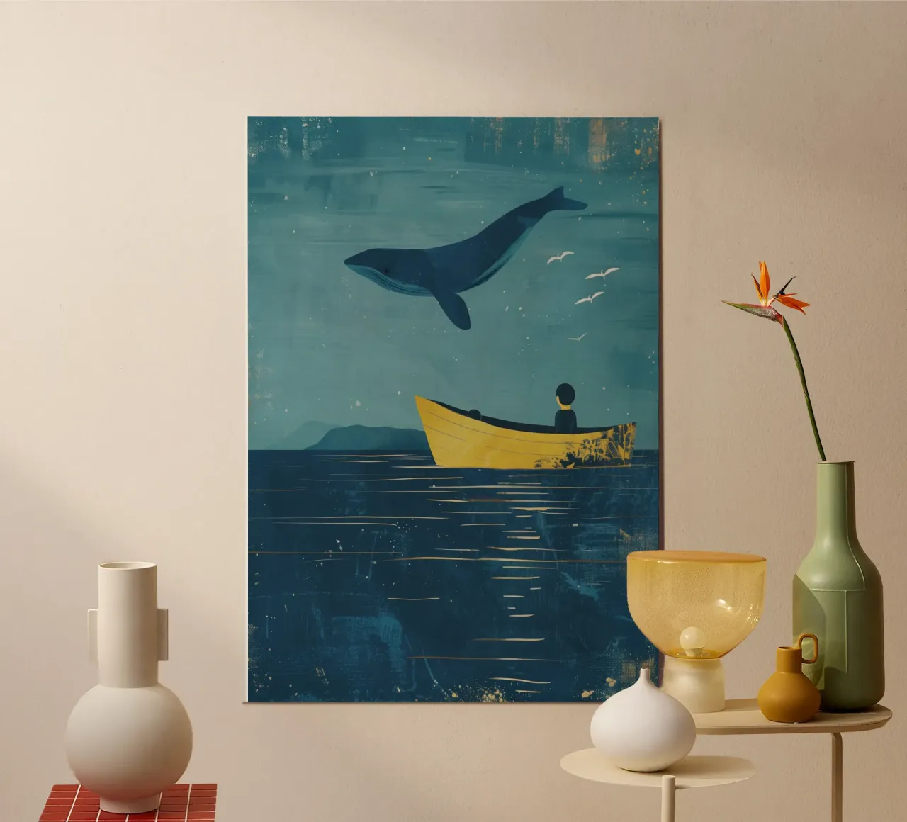 Boho Nursery 14 Humpback alluminio dibond da Boho Print Collection