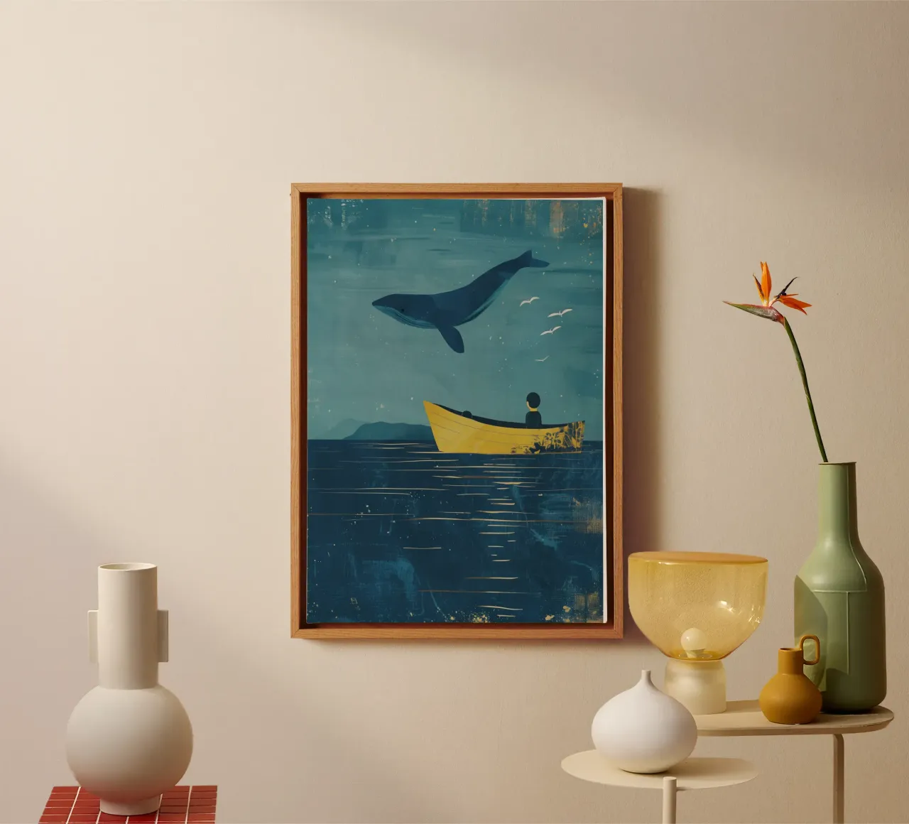 Boho Nursery 14 Humpback canvas by Boho Print Collection