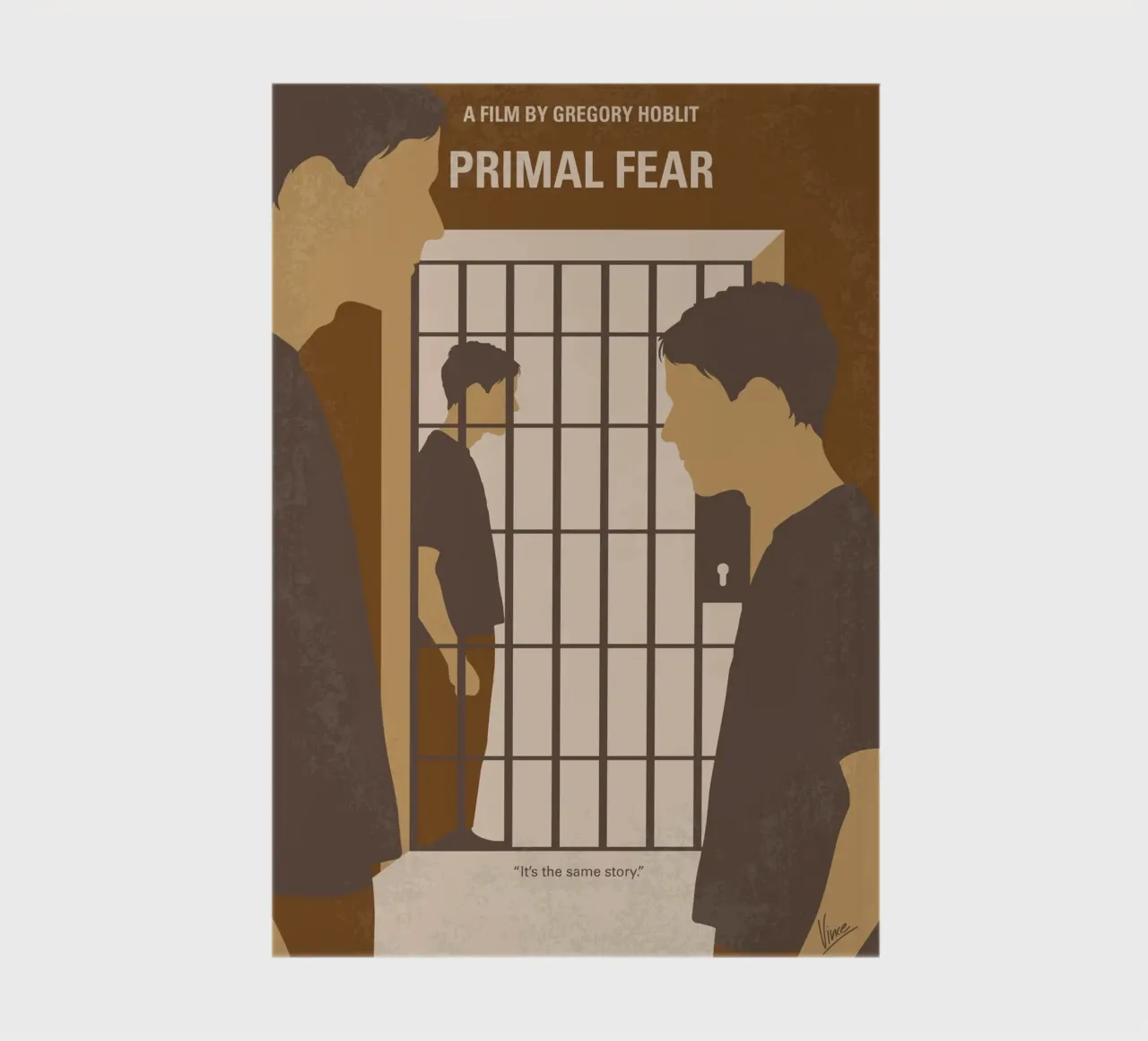No1127 My Primal Fear minimal movie poster notebook by Chungkong