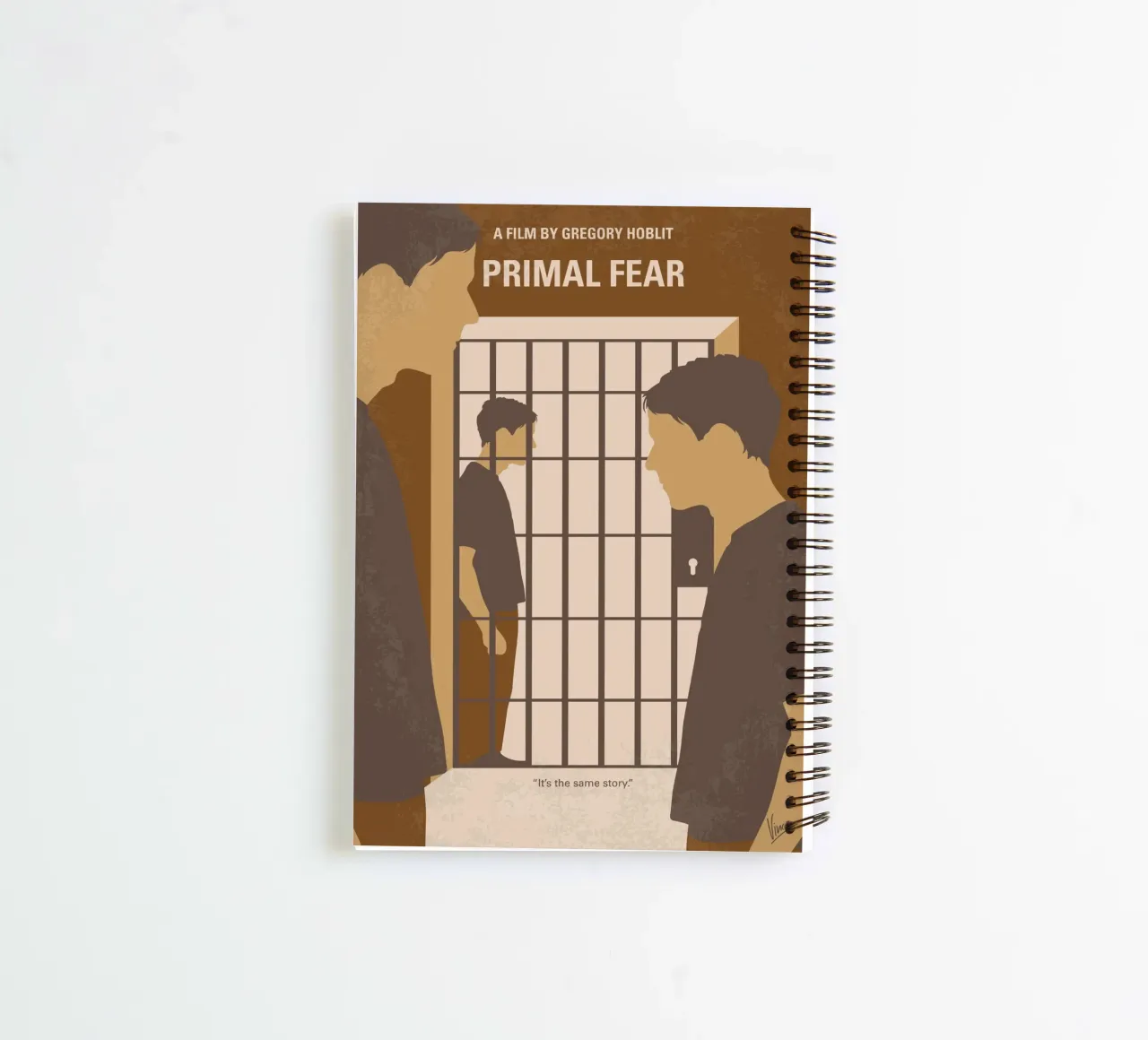 No1127 My Primal Fear minimal movie poster spiral notebook by Chungkong