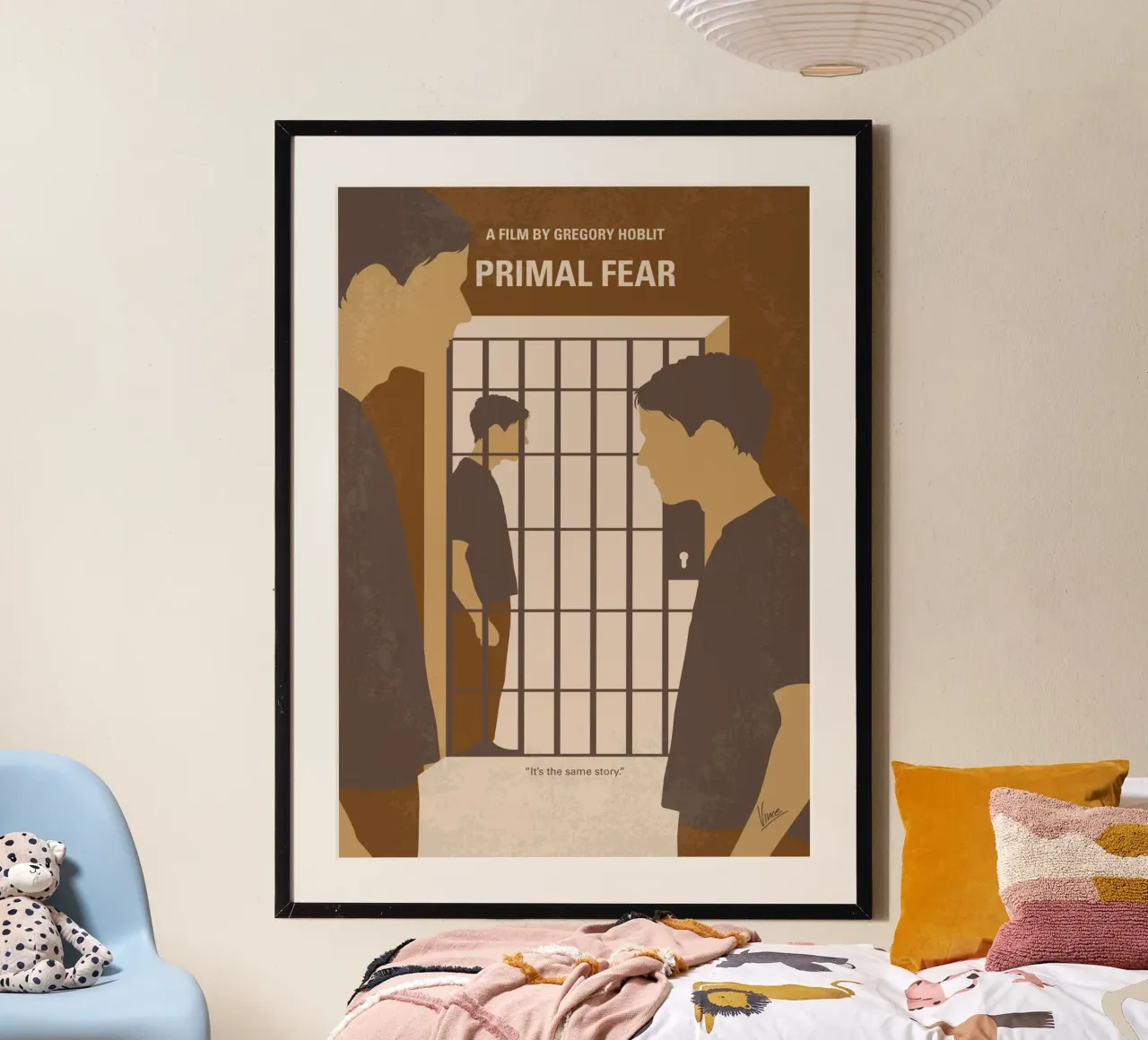 No1127 My Primal Fear minimal movie poster carta hahnemühle da Chungkong
