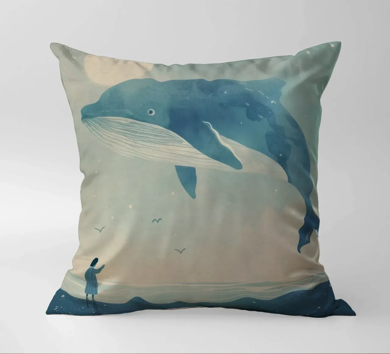 Boho Nursery 14 Whale cuscino da Boho Print Collection