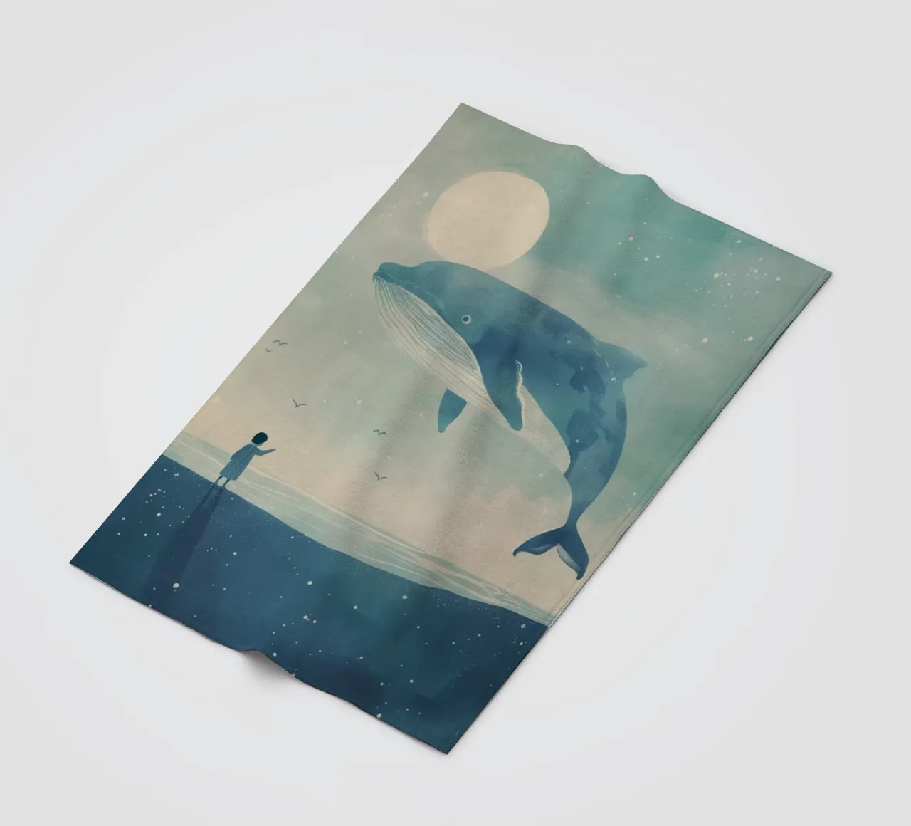 Boho Nursery 14 Whale coperta in pile da Boho Print Collection