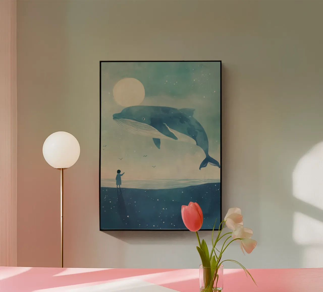 Boho Nursery 14 Whale plexiglass da Boho Print Collection