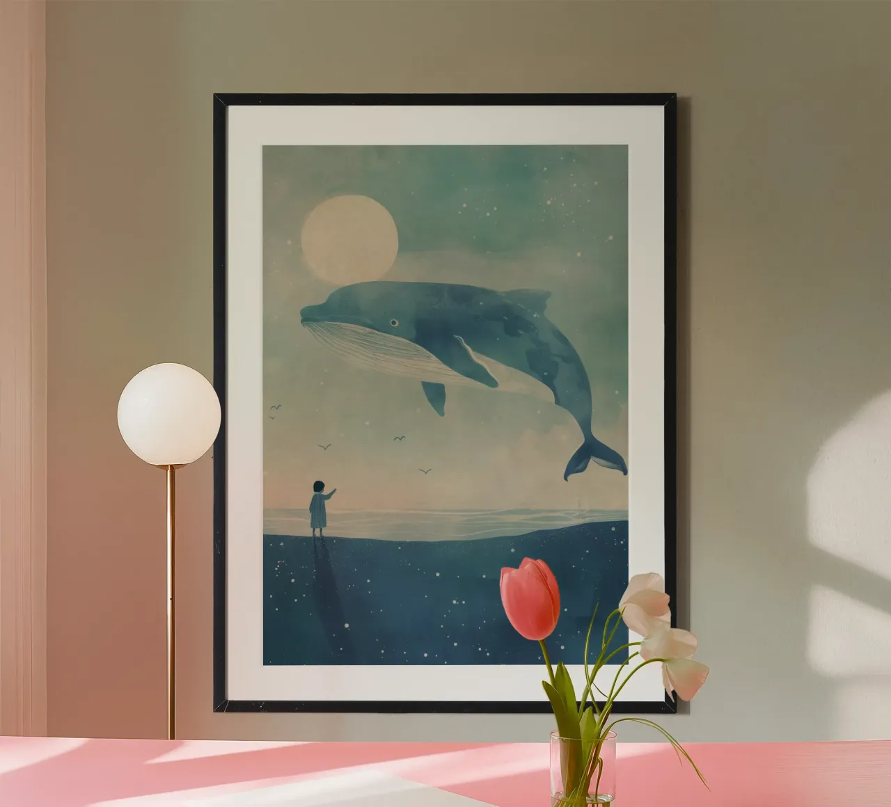 Boho Nursery 14 Whale carta hahnemühle da Boho Print Collection