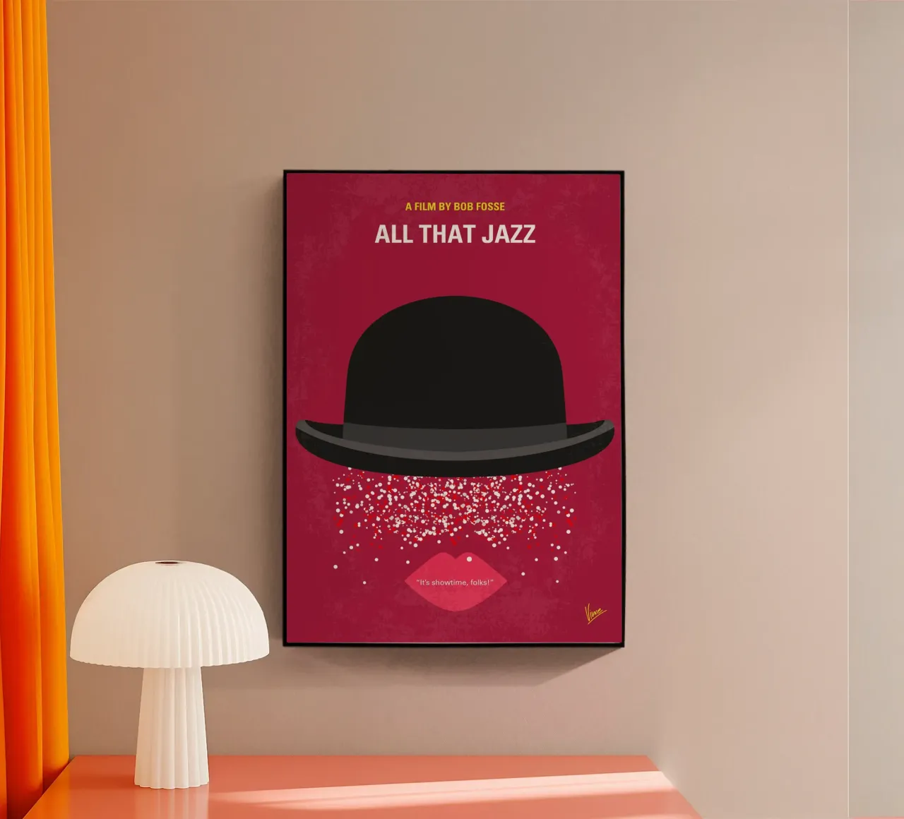 No1129 My All That Jazz minimal movie poster plexiglass da Chungkong
