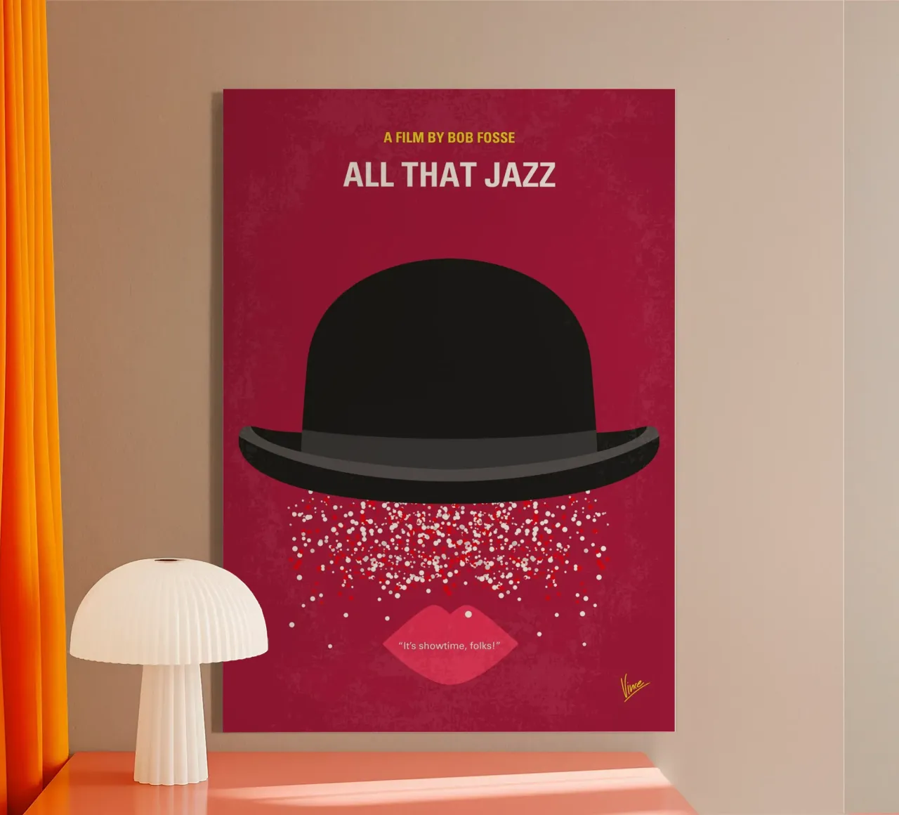 No1129 My All That Jazz minimal movie poster plexiglass da Chungkong