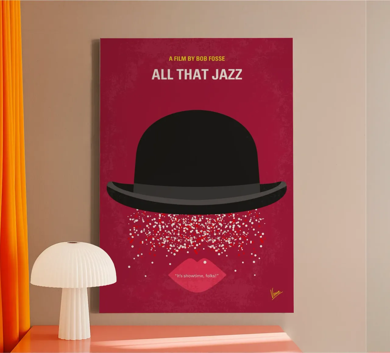 No1129 My All That Jazz minimal movie poster tela con Cornice a cassetta da Chungkong