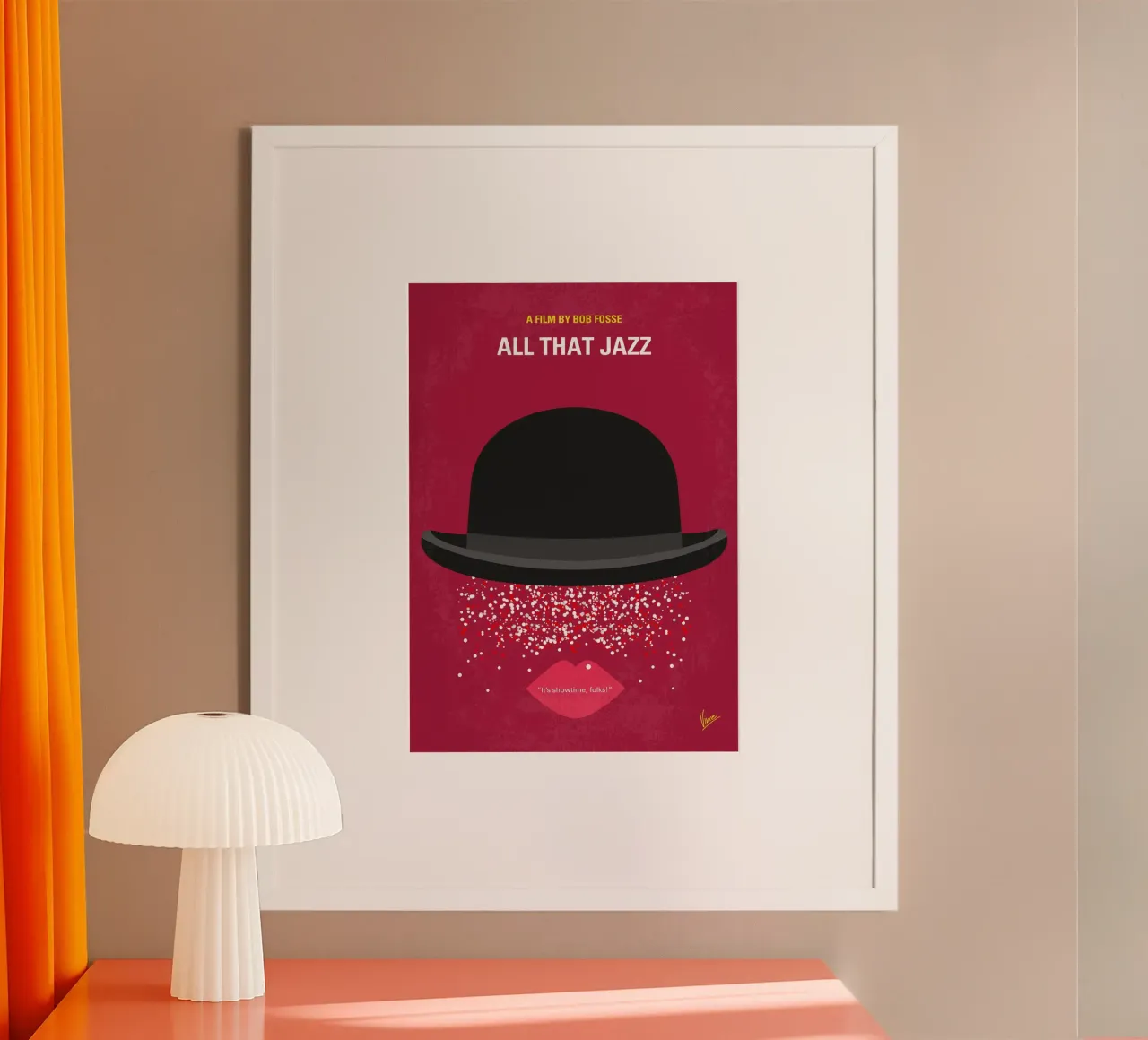 No1129 My All That Jazz minimal movie poster carta hahnemühle da Chungkong