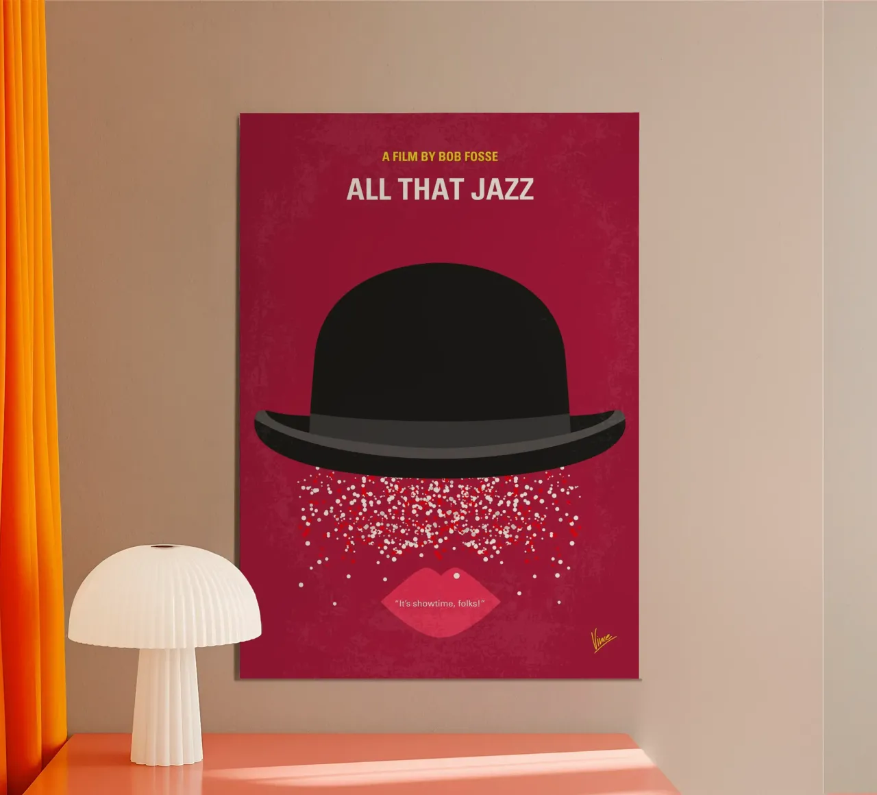 No1129 My All That Jazz minimal movie poster carta hahnemühle da Chungkong