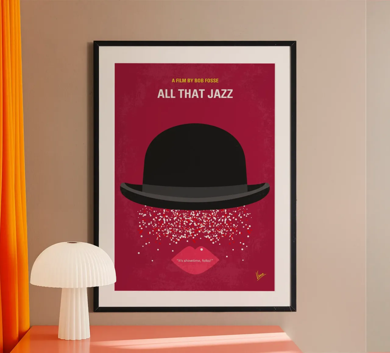 No1129 My All That Jazz minimal movie poster carta hahnemühle da Chungkong