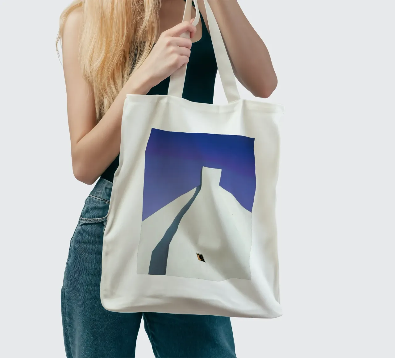 Minimal borsa in juta da Shot By Clint