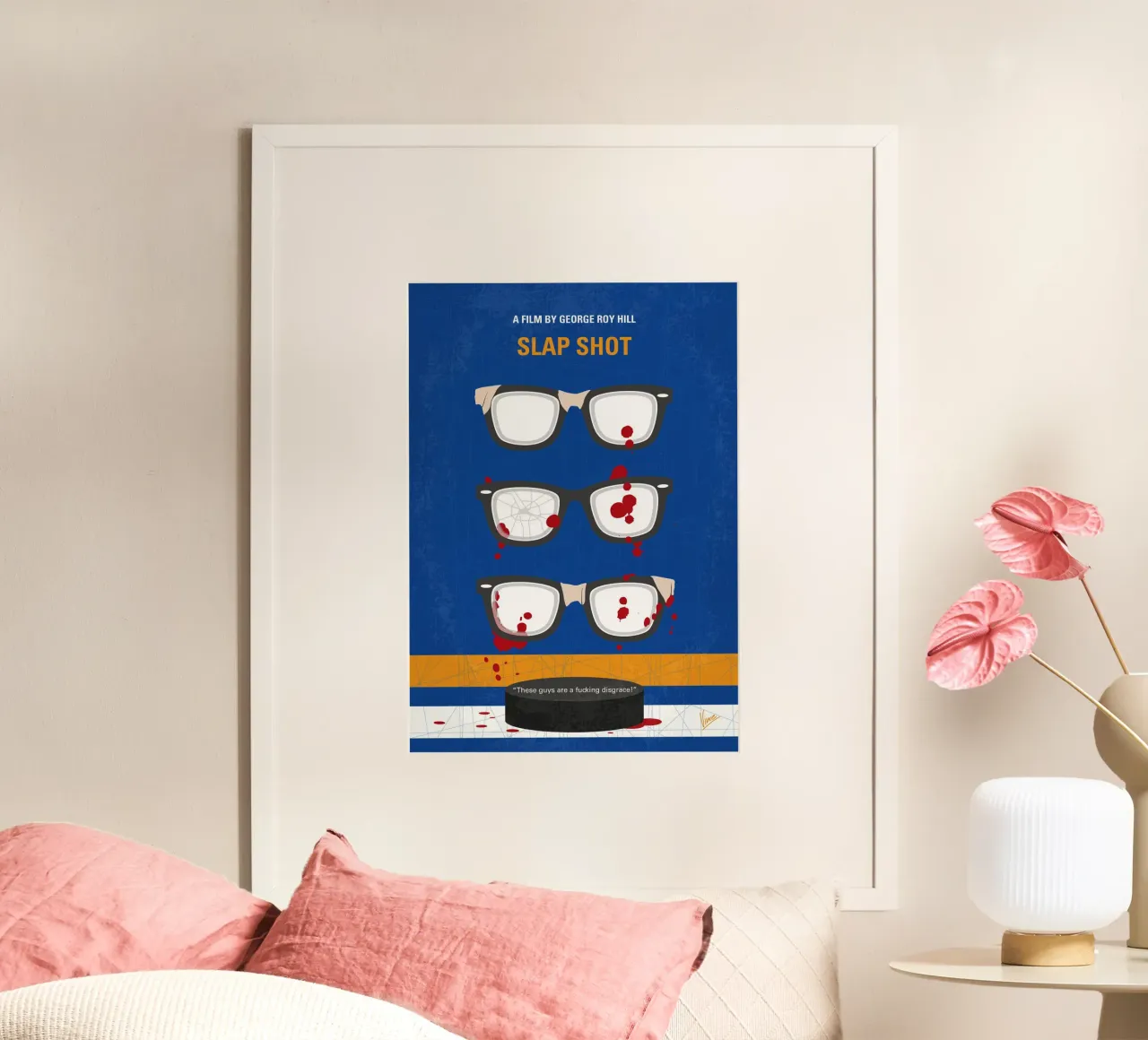 No1130 My Slap Shot minimal movie poster poster da Chungkong