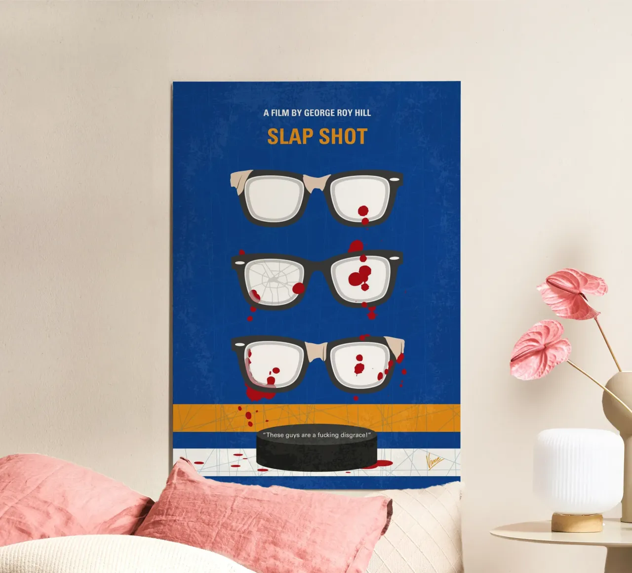 No1130 My Slap Shot minimal movie poster poster da Chungkong