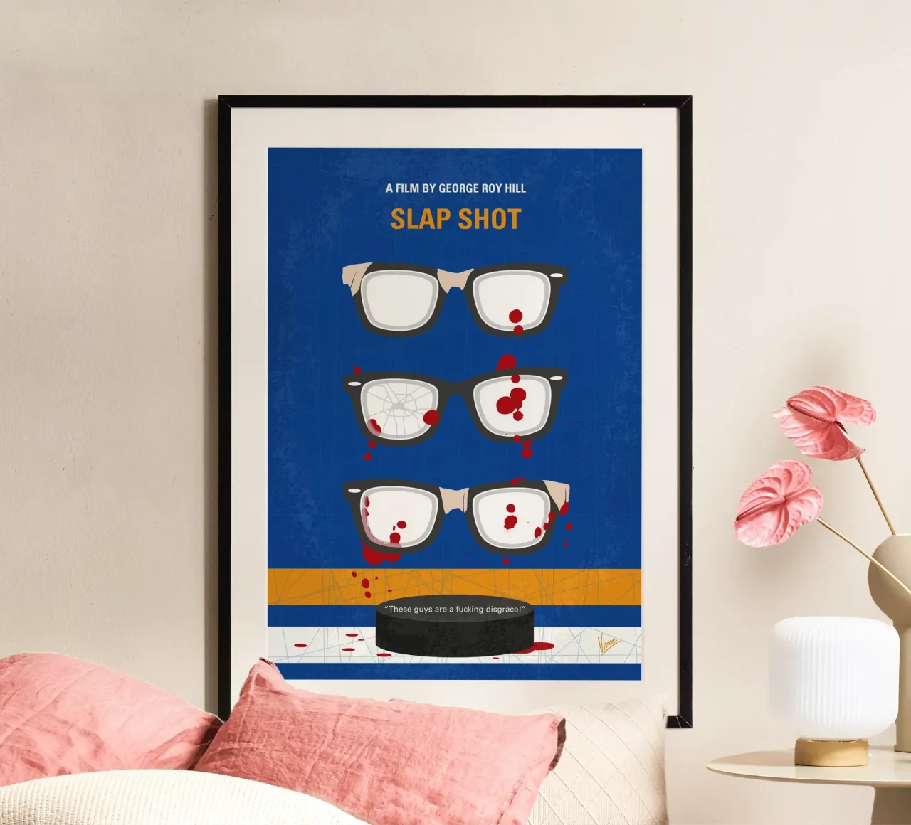 No1130 My Slap Shot minimal movie poster poster da Chungkong