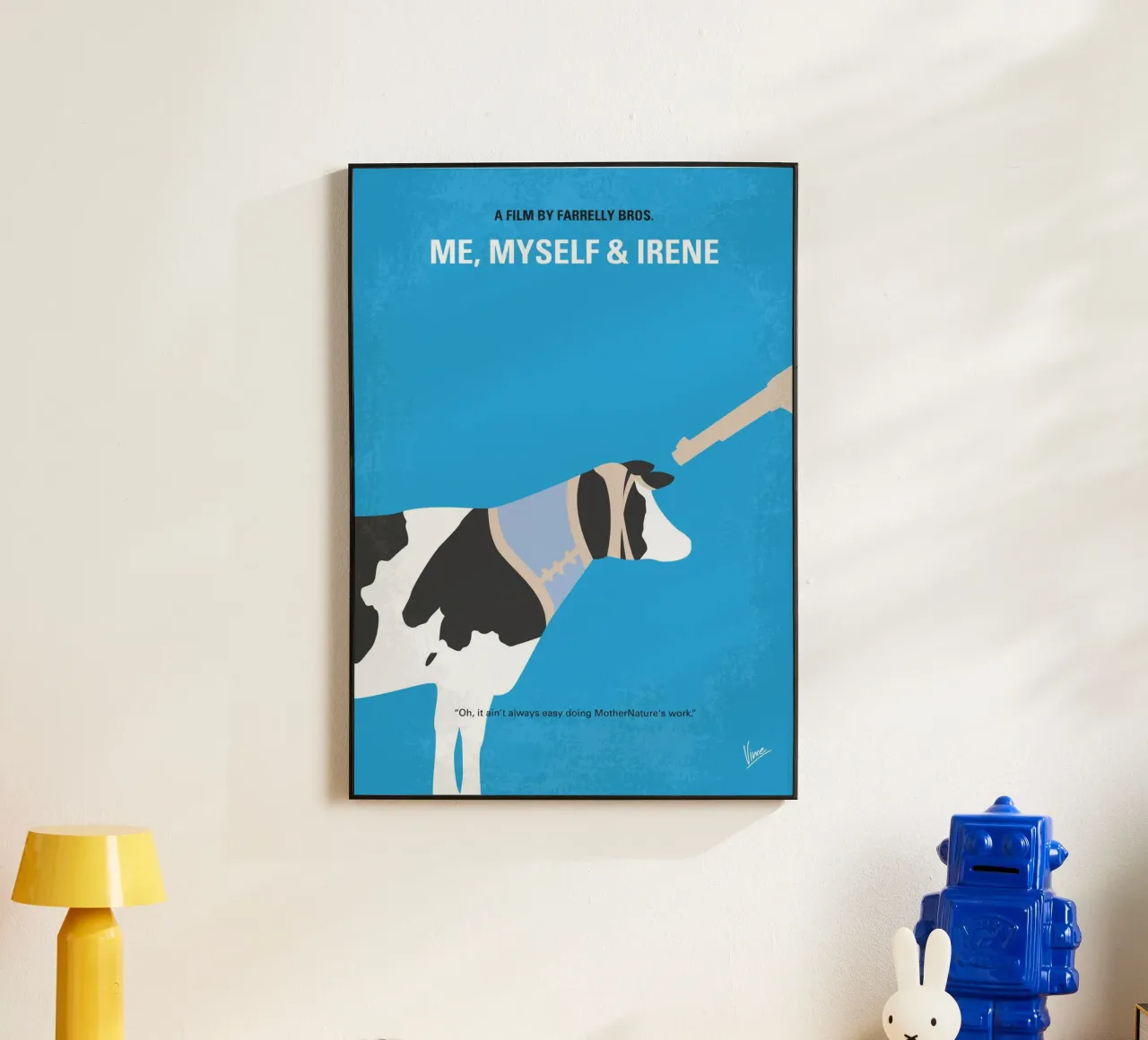 No1131 My Me Myself and Irene minimal movie poster alluminio dibond da Chungkong