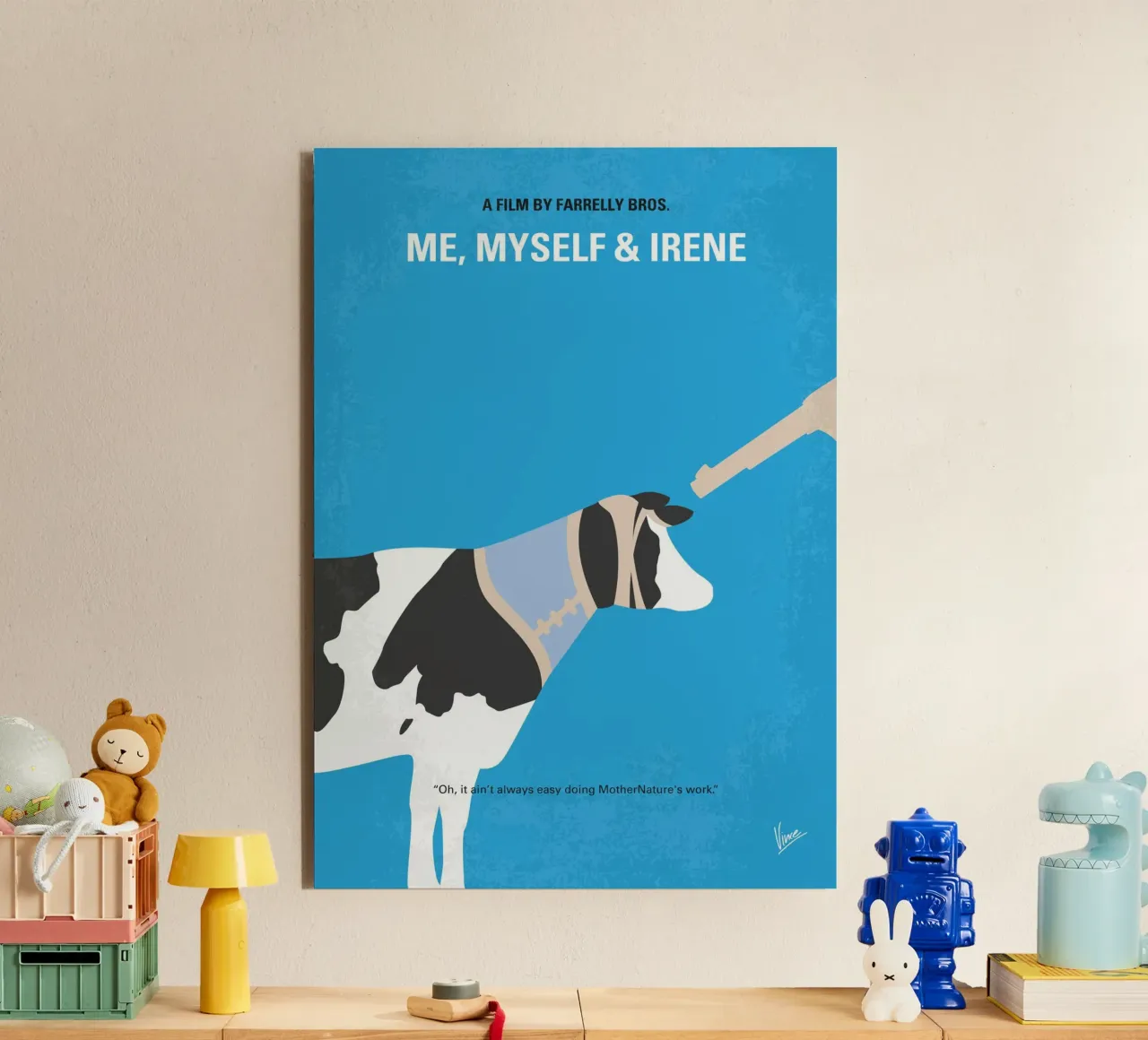No1131 My Me Myself and Irene minimal movie poster alluminio dibond da Chungkong
