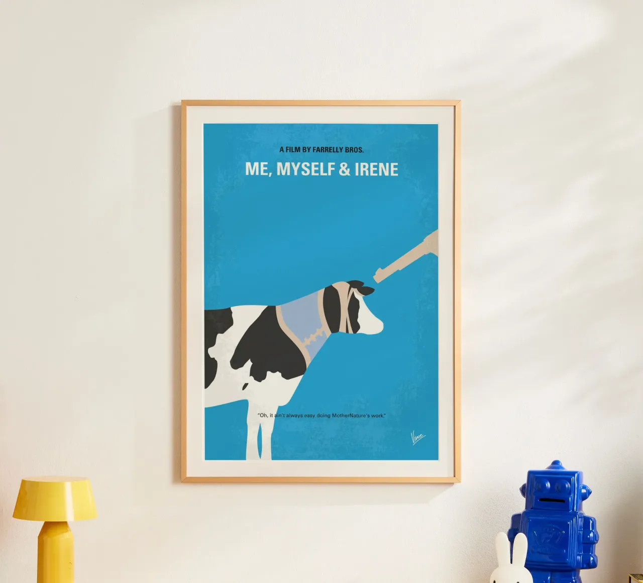No1131 My Me Myself and Irene minimal movie poster carta hahnemühle da Chungkong