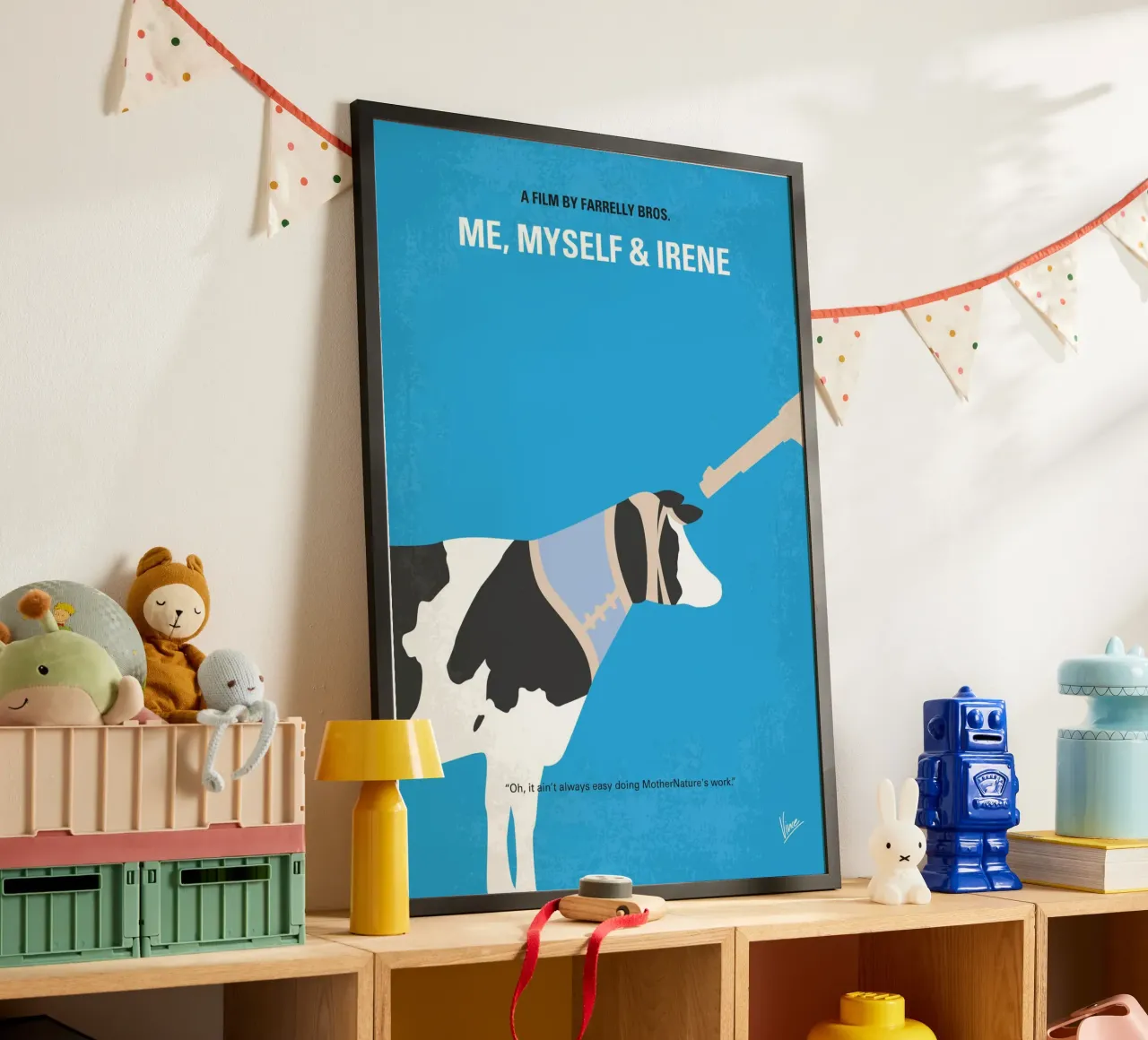 No1131 My Me Myself and Irene minimal movie poster carta hahnemühle da Chungkong