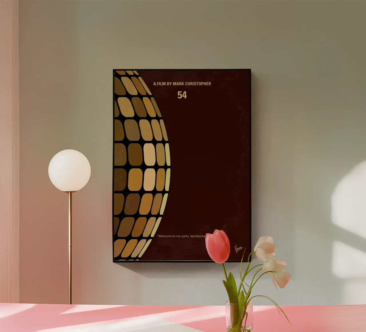 No1132 My Studio 54 minimal movie poster plexiglass da Chungkong