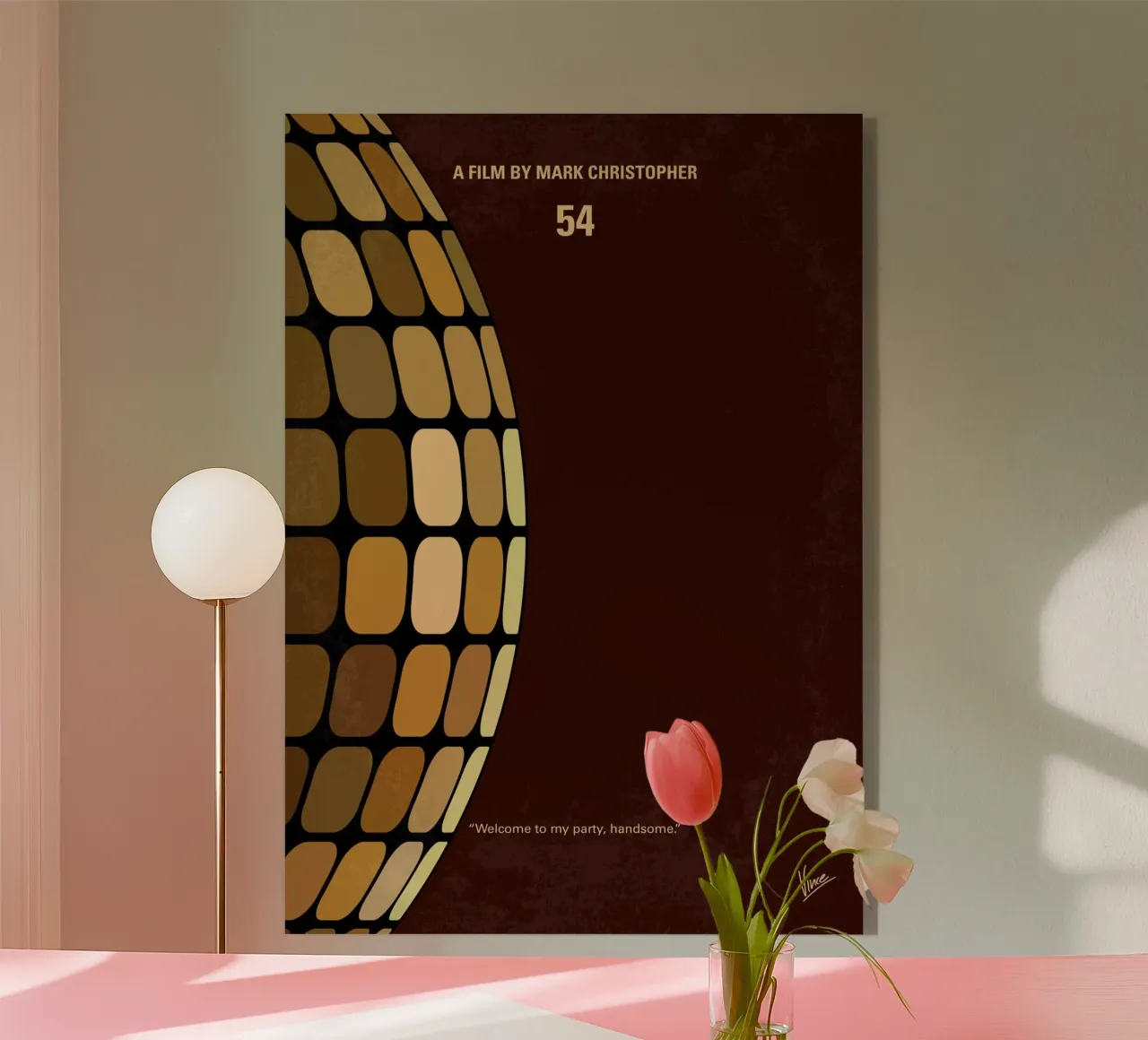No1132 My Studio 54 minimal movie poster plexiglass da Chungkong