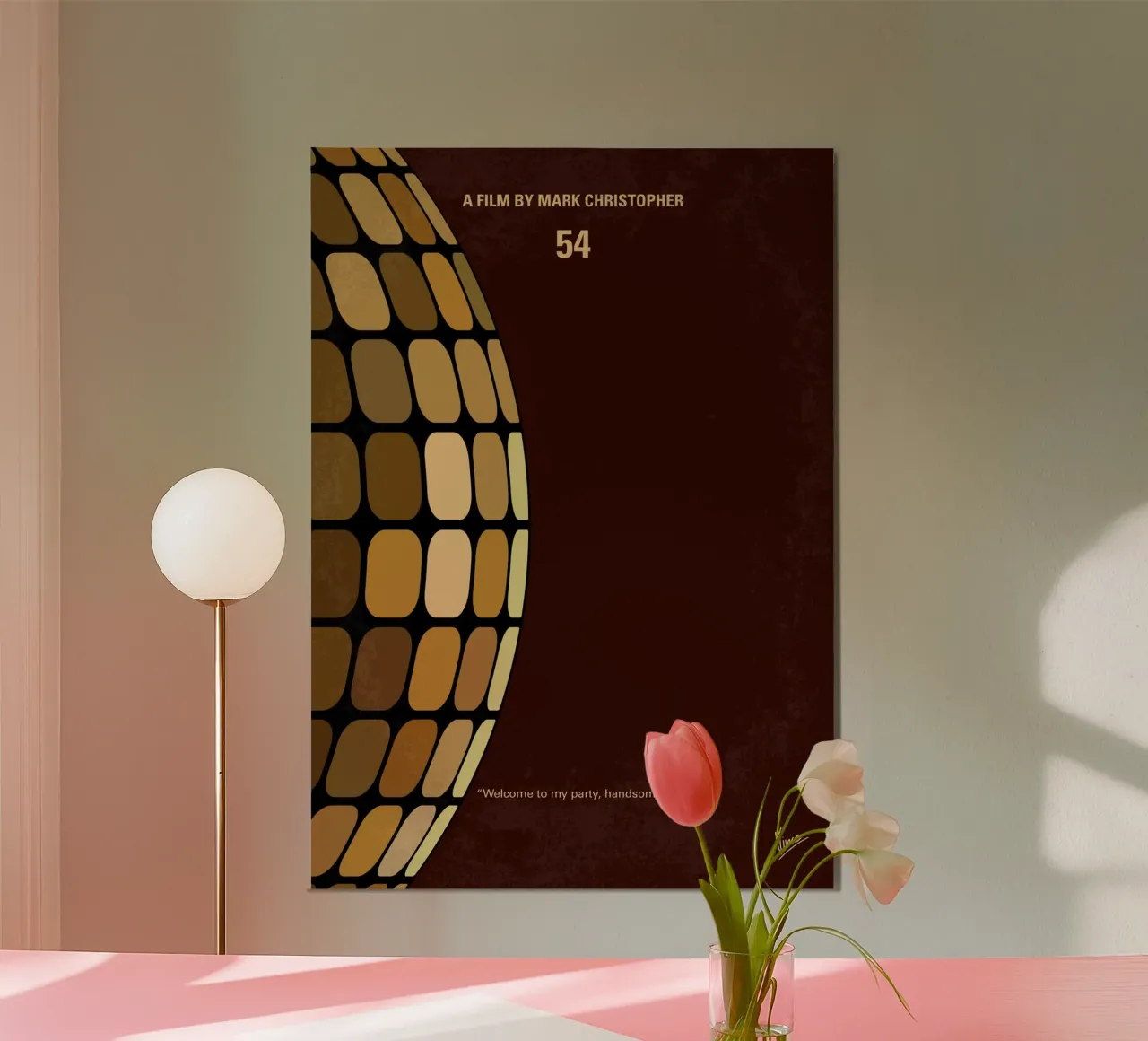 No1132 My Studio 54 minimal movie poster alluminio dibond da Chungkong