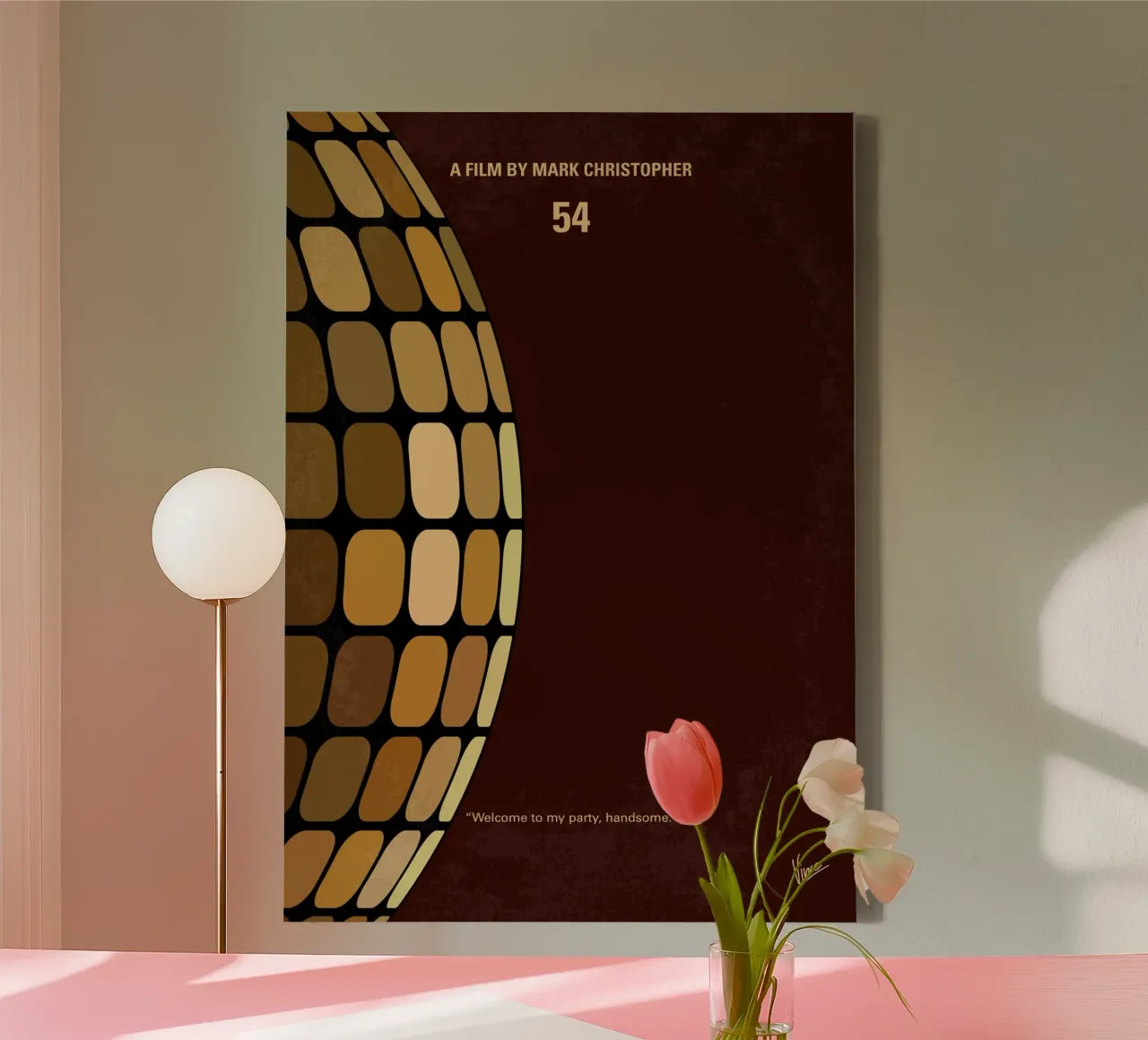 No1132 My Studio 54 minimal movie poster canvas met Baklijst van Chungkong