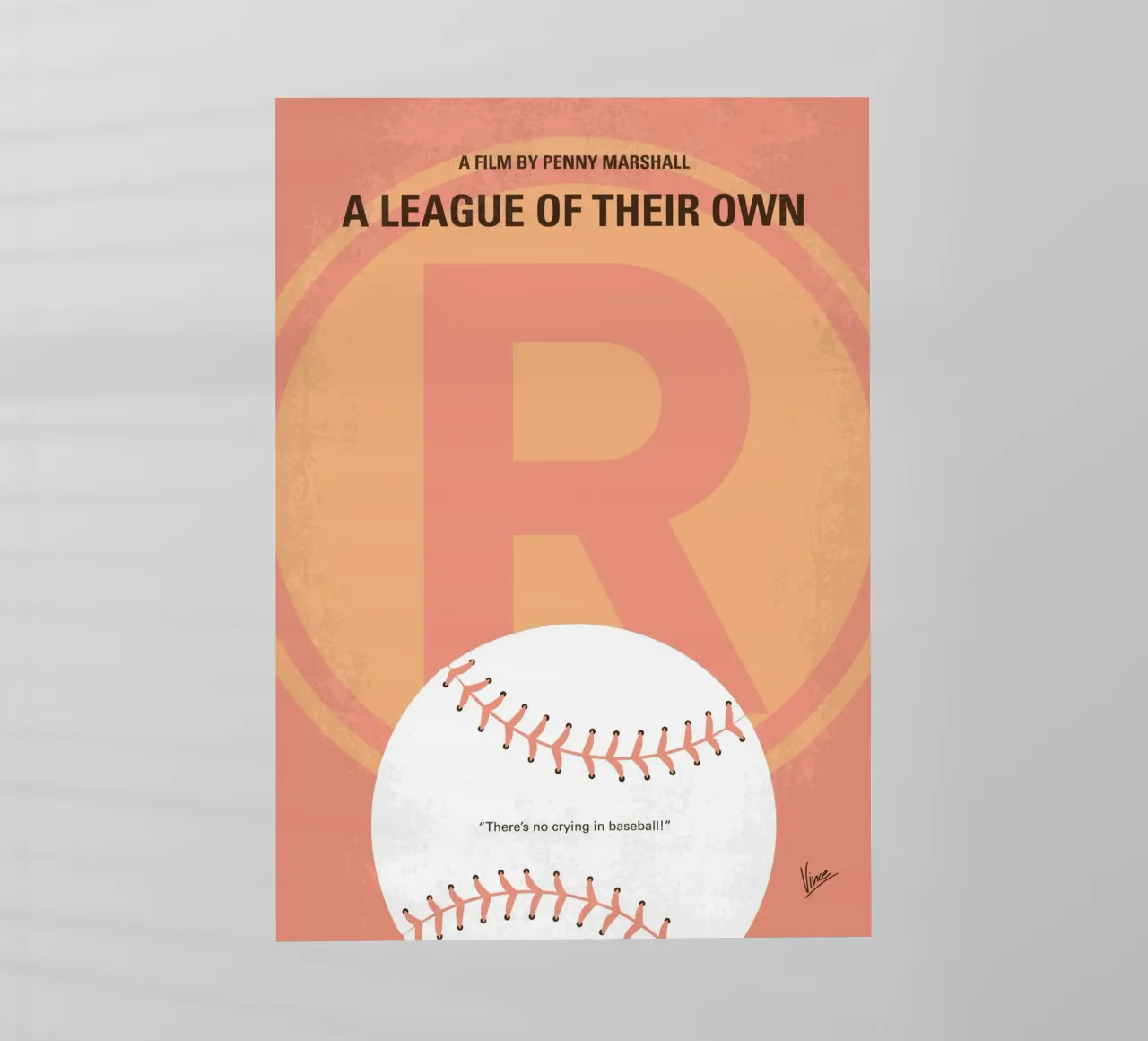 No1133 My A League of their Own minimal movie poster pellicola backlit da Chungkong