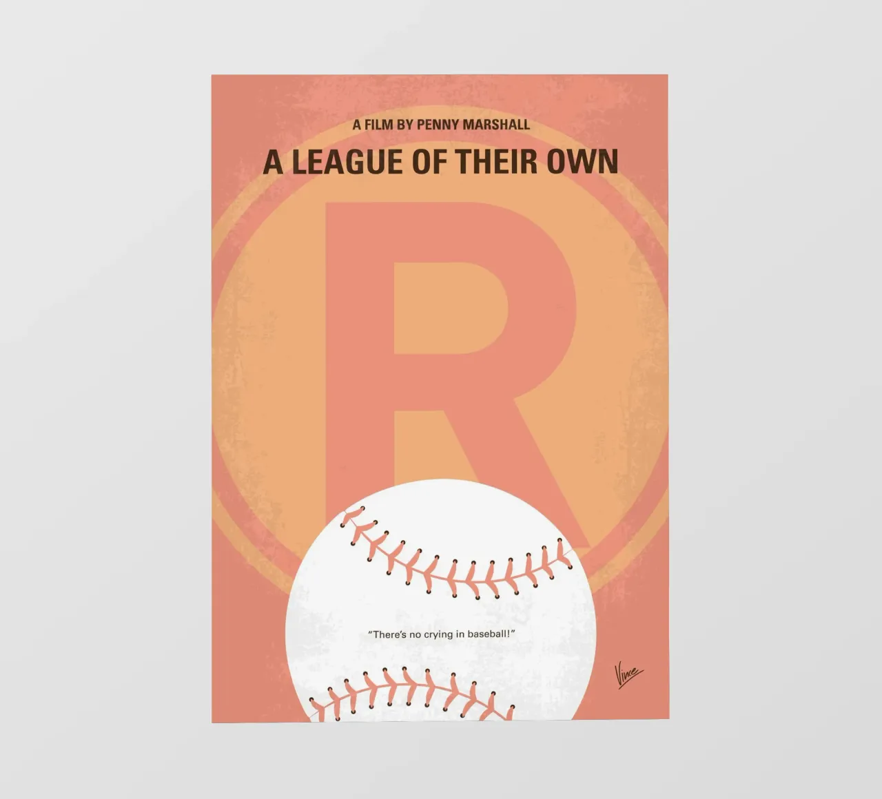 No1133 My A League of their Own minimal movie poster telo in pvc da Chungkong