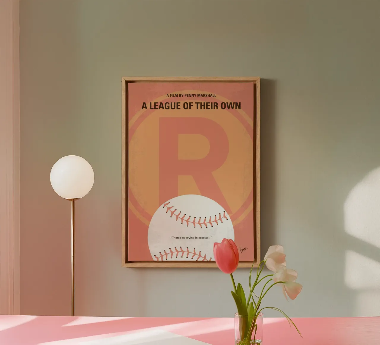 No1133 My A League of their Own minimal movie poster tela con Cornice a cassetta da Chungkong