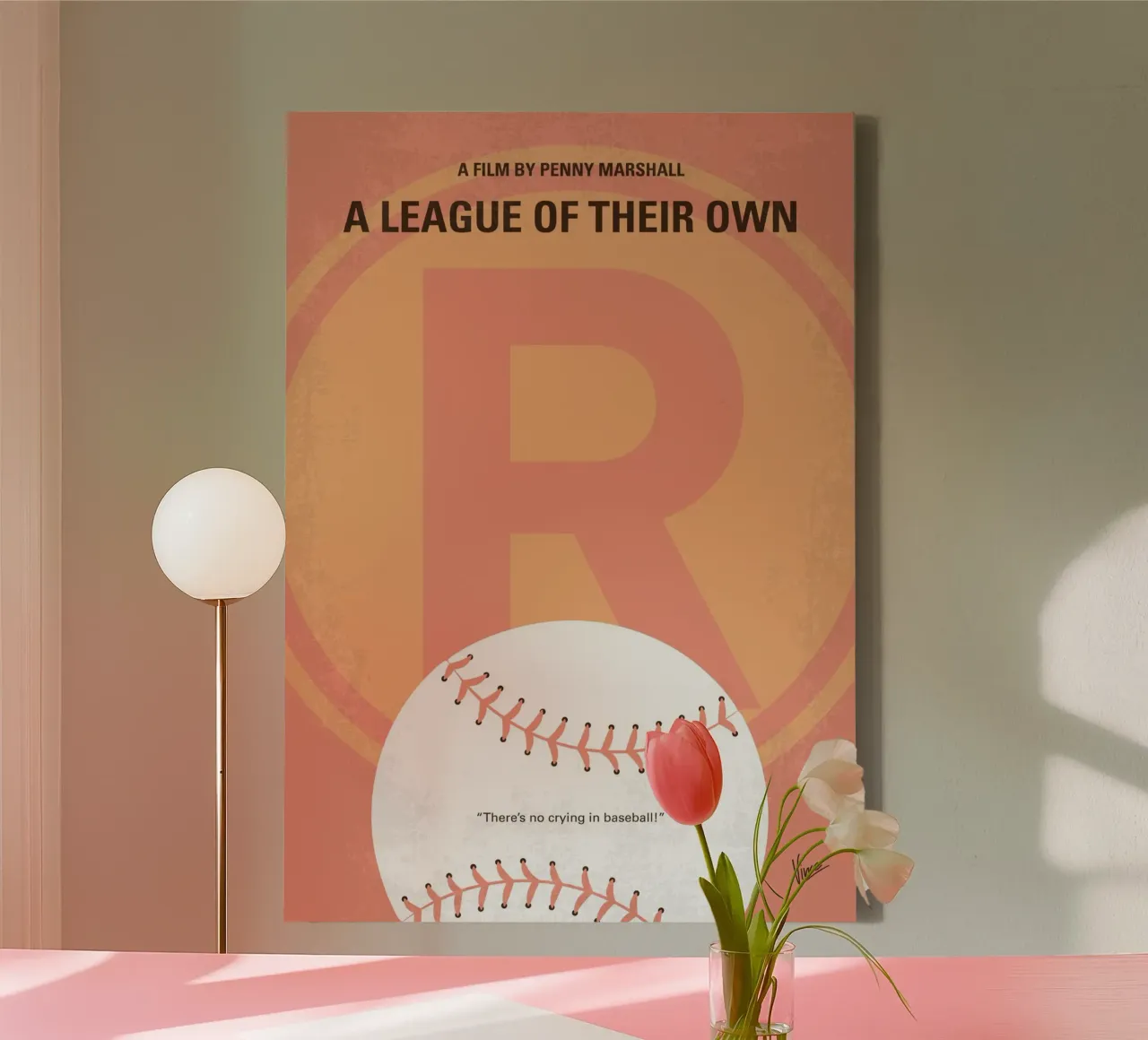No1133 My A League of their Own minimal movie poster tela con Cornice a cassetta da Chungkong