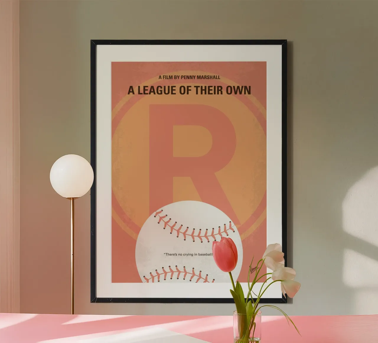 No1133 My A League of their Own minimal movie poster poster con telaio in plastica da Chungkong