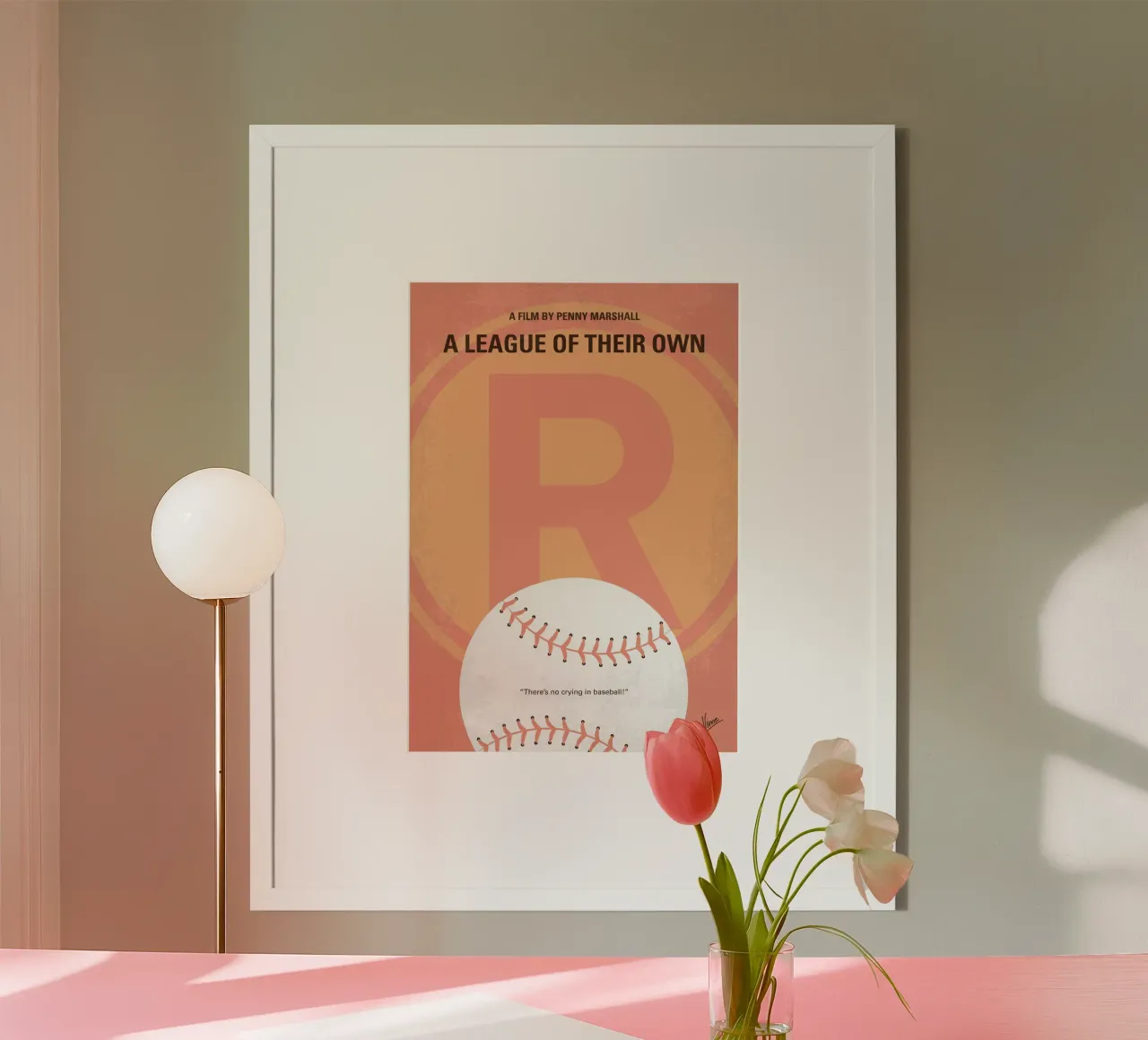 No1133 My A League of their Own minimal movie poster poster con telaio in plastica da Chungkong