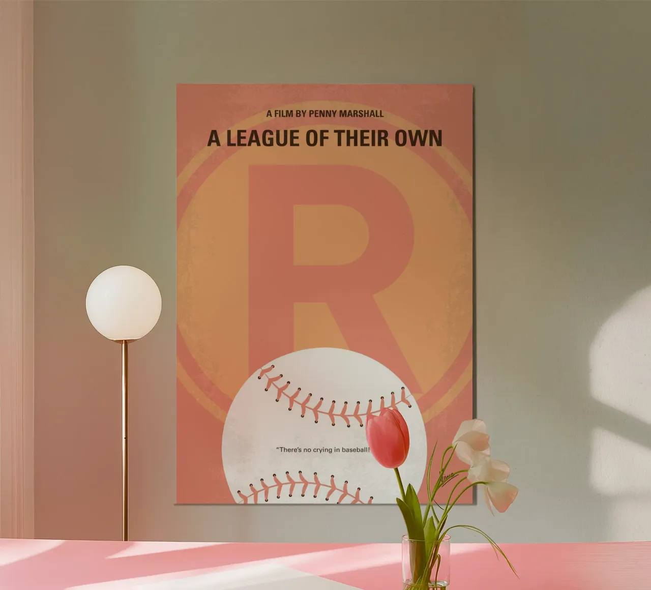 No1133 My A League of their Own minimal movie poster poster con telaio in plastica da Chungkong